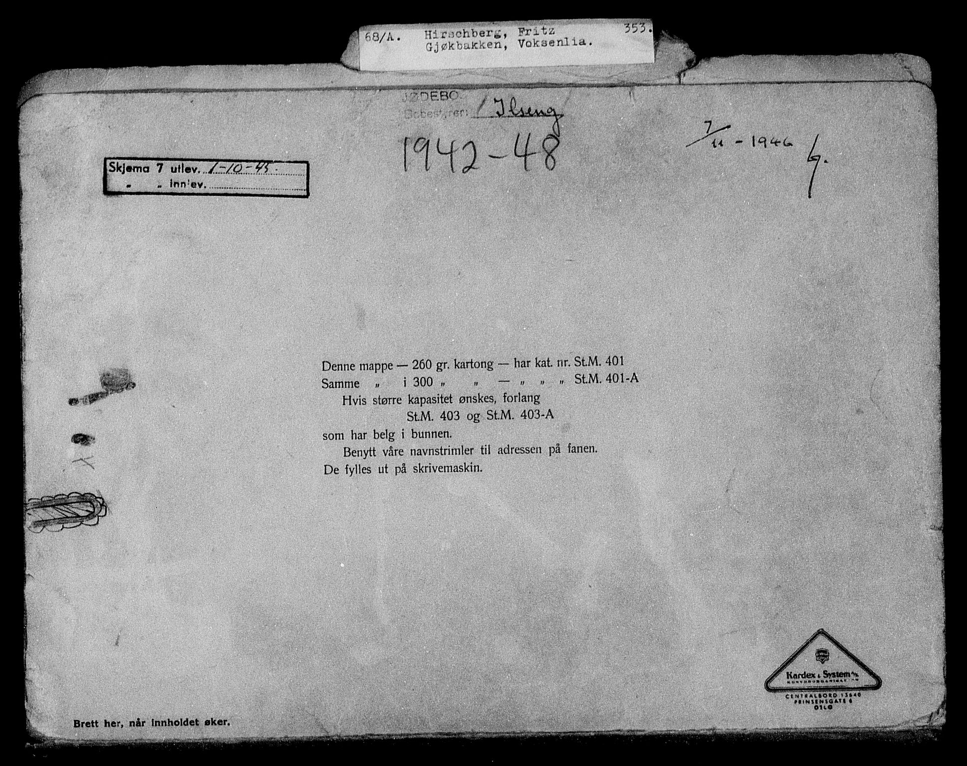 Justisdepartementet, Tilbakeføringskontoret for inndratte formuer, AV/RA-S-1564/H/Hc/Hcc/L0943: --, 1945-1947, s. 494