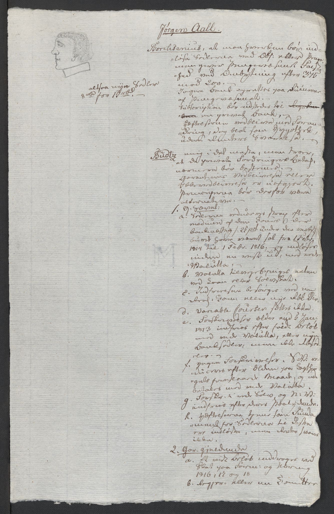 Christie, Wilhelm Frimann Koren, AV/RA-PA-0014/F/L0005: Christies dokumenter fra Stortinget, 1815-1816, s. 311