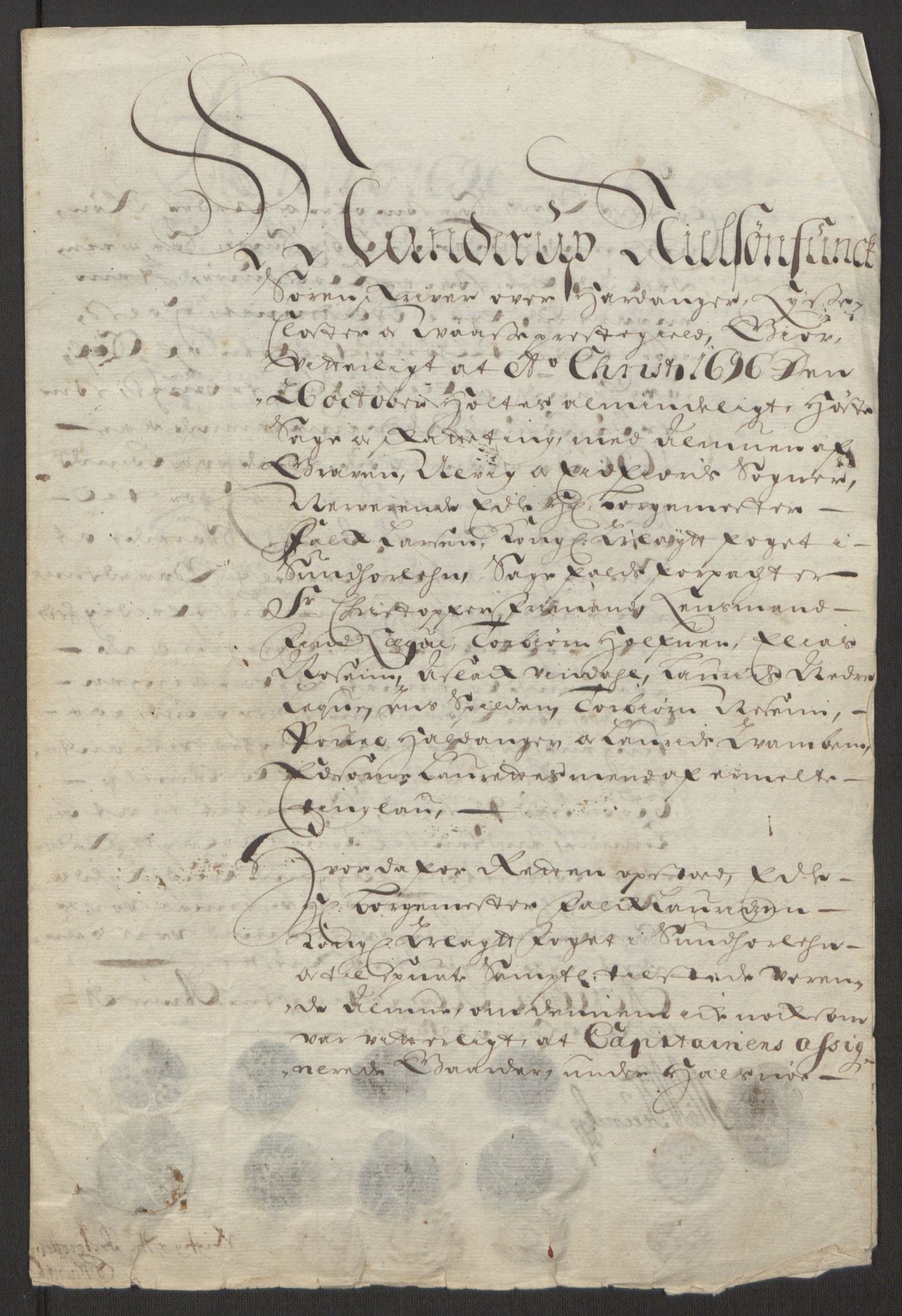 Rentekammeret inntil 1814, Reviderte regnskaper, Fogderegnskap, AV/RA-EA-4092/R48/L2976: Fogderegnskap Sunnhordland og Hardanger, 1695-1696, s. 478