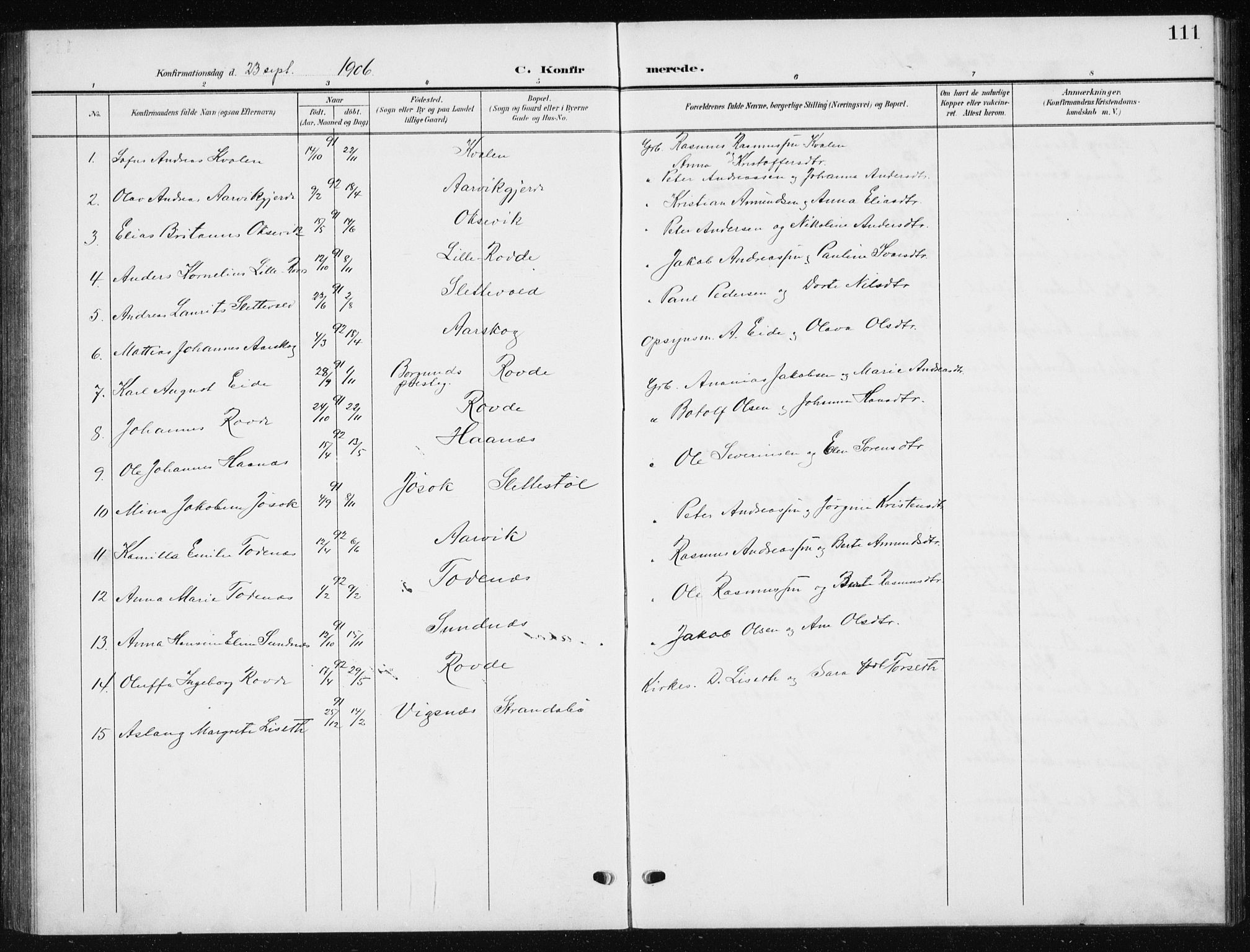Ministerialprotokoller, klokkerbøker og fødselsregistre - Møre og Romsdal, AV/SAT-A-1454/504/L0061: Klokkerbok nr. 504C03, 1902-1940, s. 111
