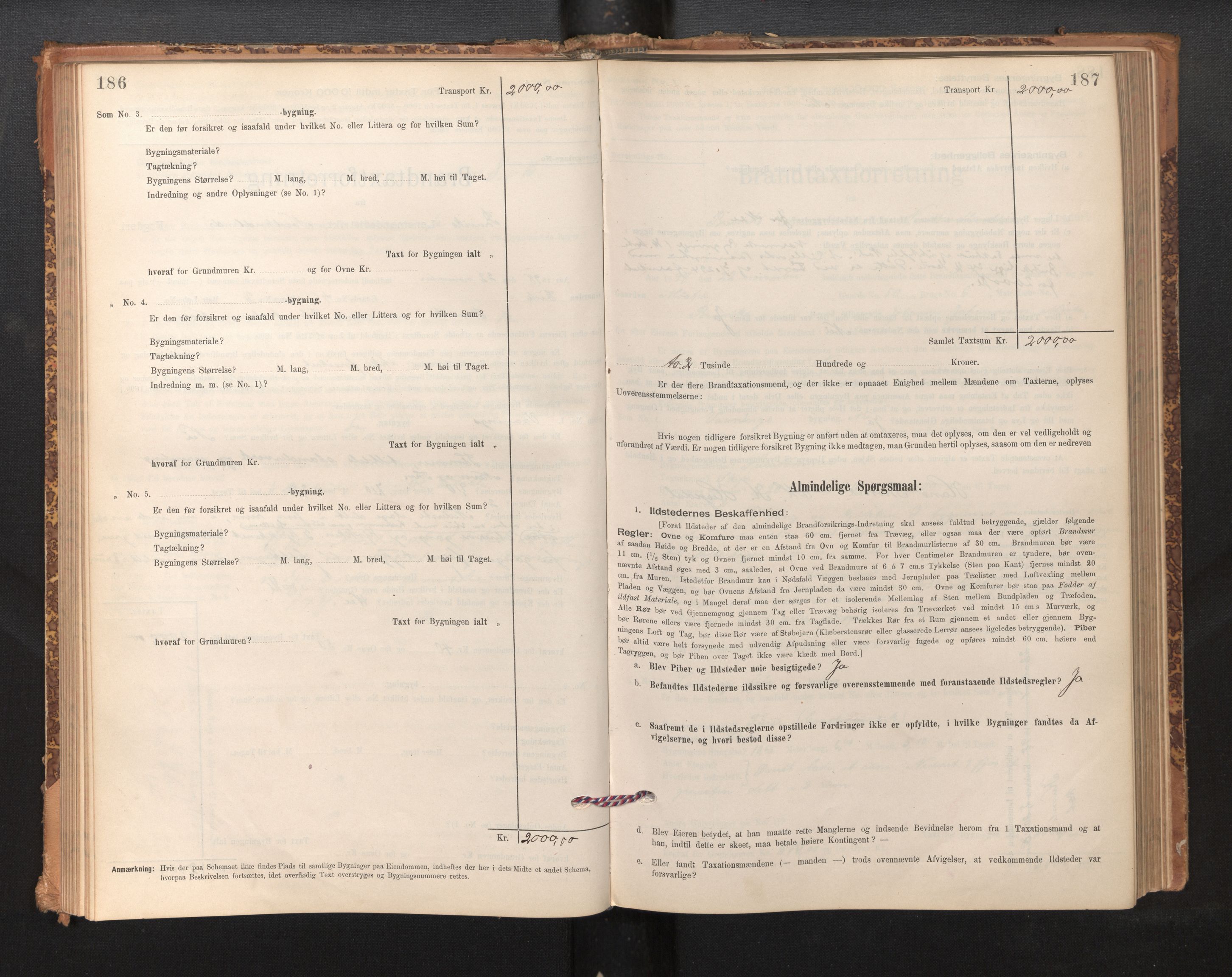 Lensmannen i Bruvik, SAB/A-31301/0012/L0006: Branntakstprotokoll, skjematakst, 1894-1906, s. 186-187