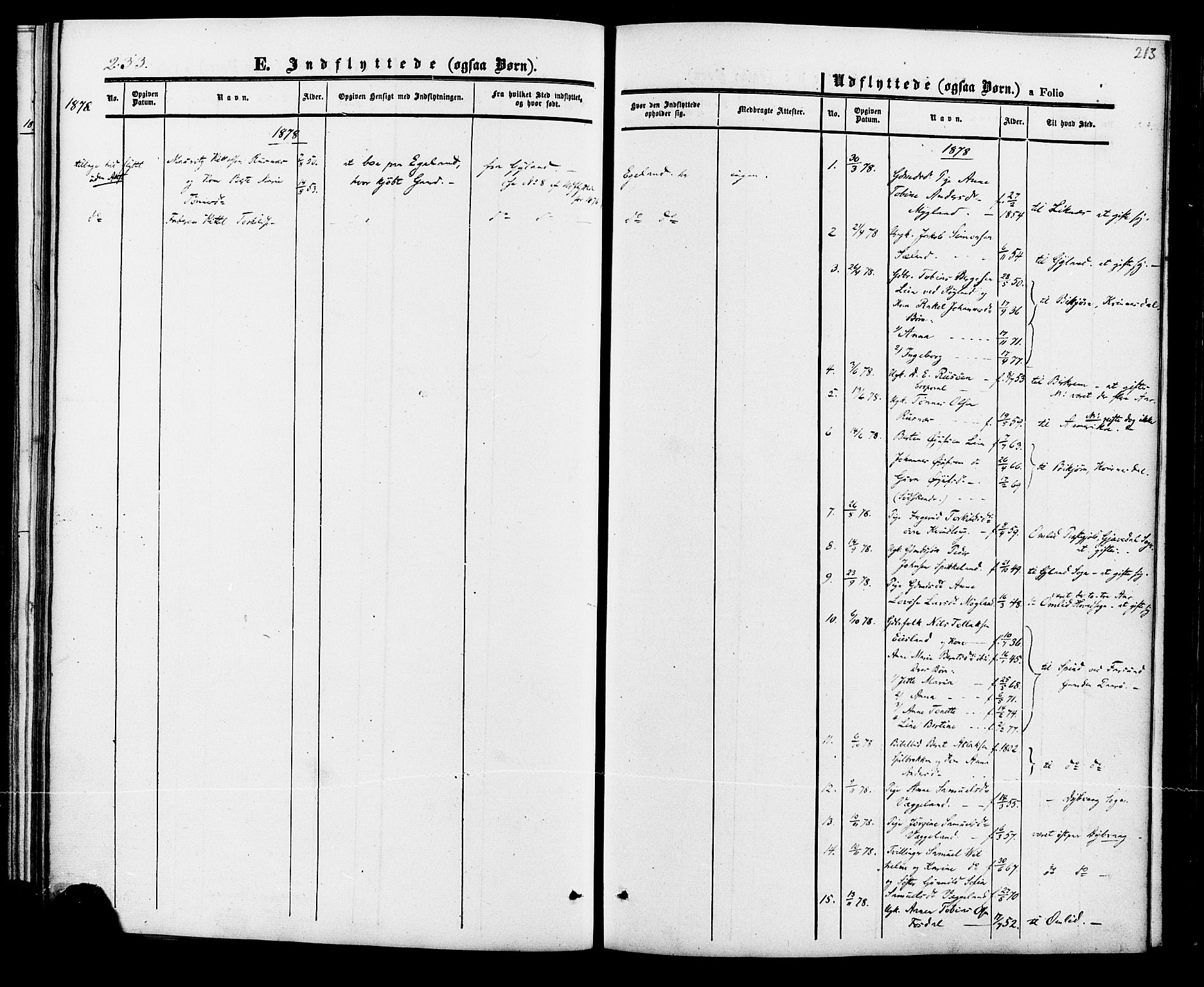 Fjotland sokneprestkontor, SAK/1111-0010/F/Fa/L0001: Ministerialbok nr. A 1, 1850-1879, s. 213