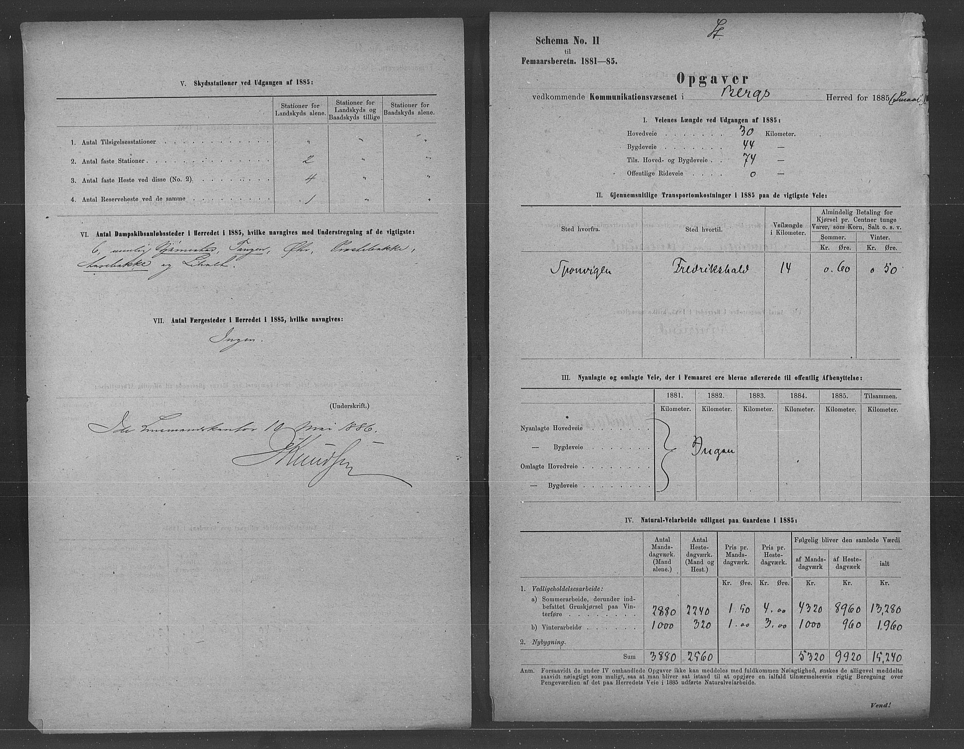 Statistisk sentralbyrå, Næringsøkonomiske emner, Generelt - Amtmennenes femårsberetninger, AV/RA-S-2233/F/Fa/L0061: --, 1881-1885, s. 738