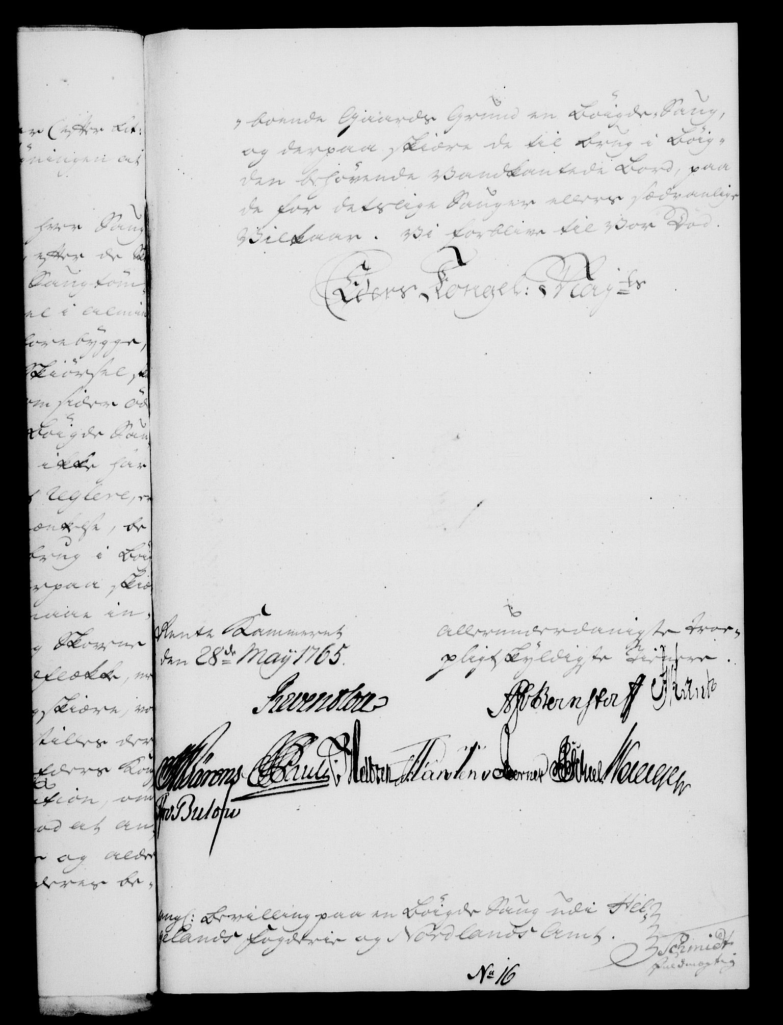 Rentekammeret, Kammerkanselliet, RA/EA-3111/G/Gf/Gfa/L0047: Norsk relasjons- og resolusjonsprotokoll (merket RK 52.47), 1765, s. 220