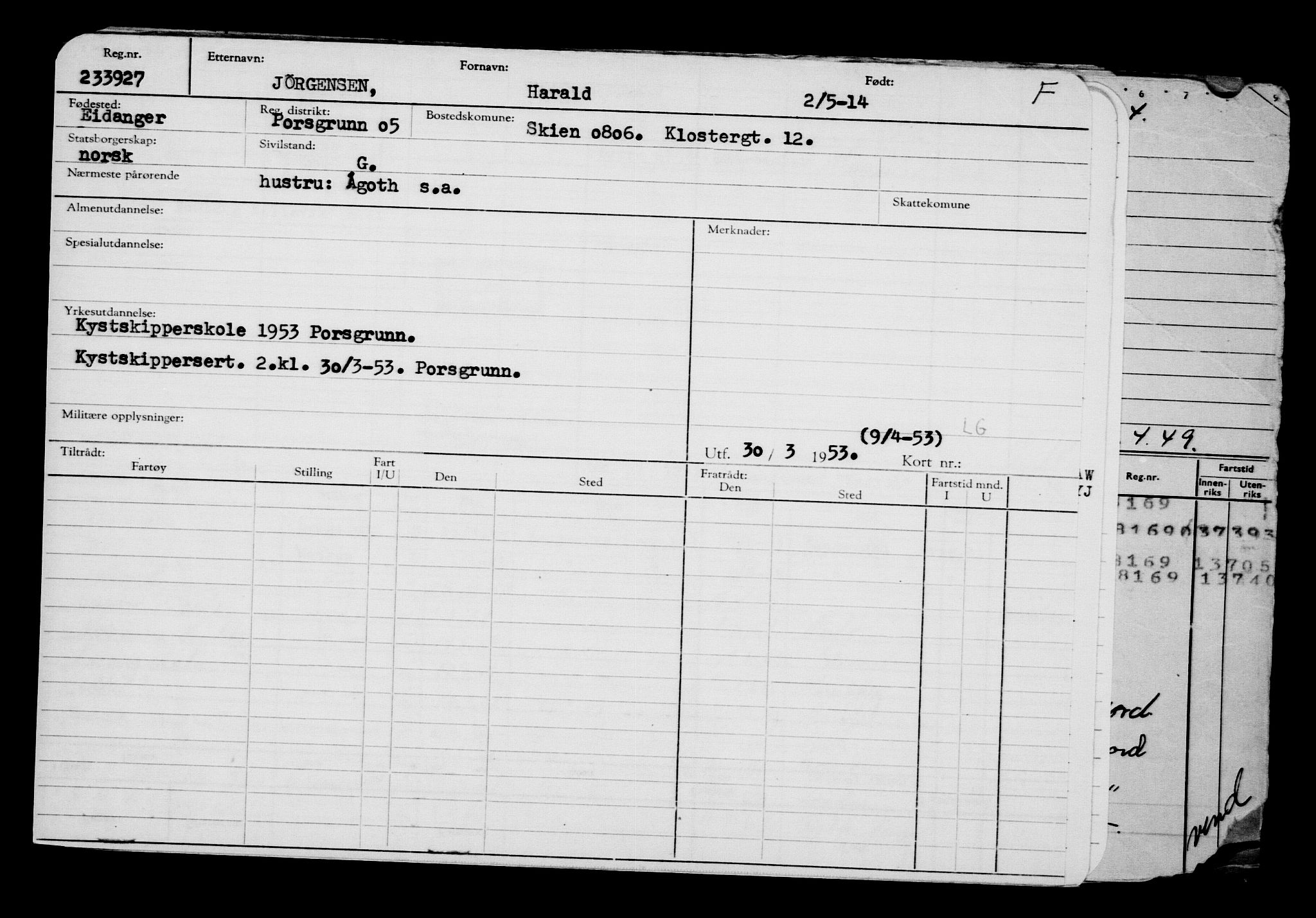 Direktoratet for sjømenn, AV/RA-S-3545/G/Gb/L0120: Hovedkort, 1914, s. 392