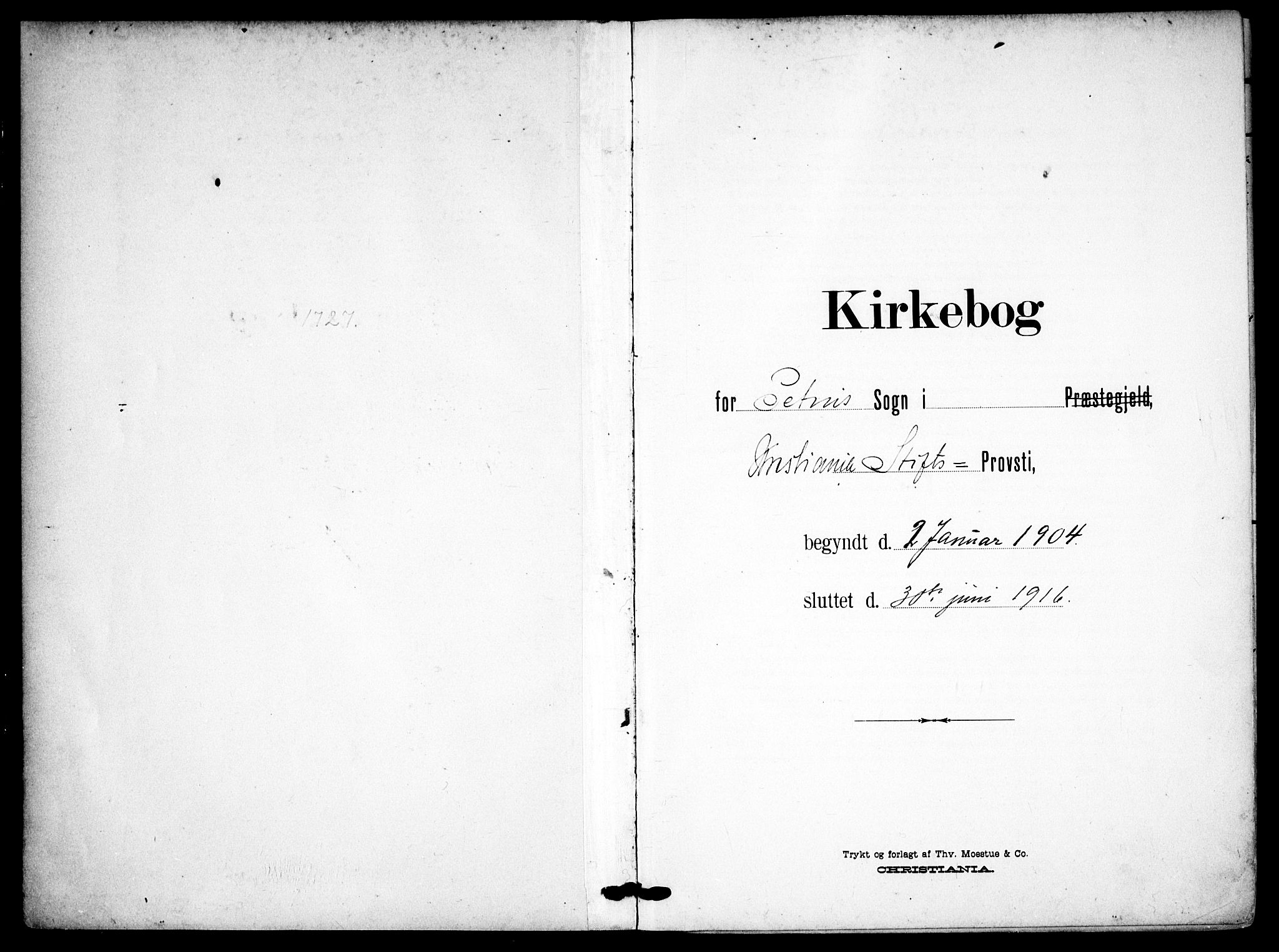 Petrus prestekontor Kirkebøker, AV/SAO-A-10872/F/Fa/L0010: Ministerialbok nr. I 10, 1904-1916