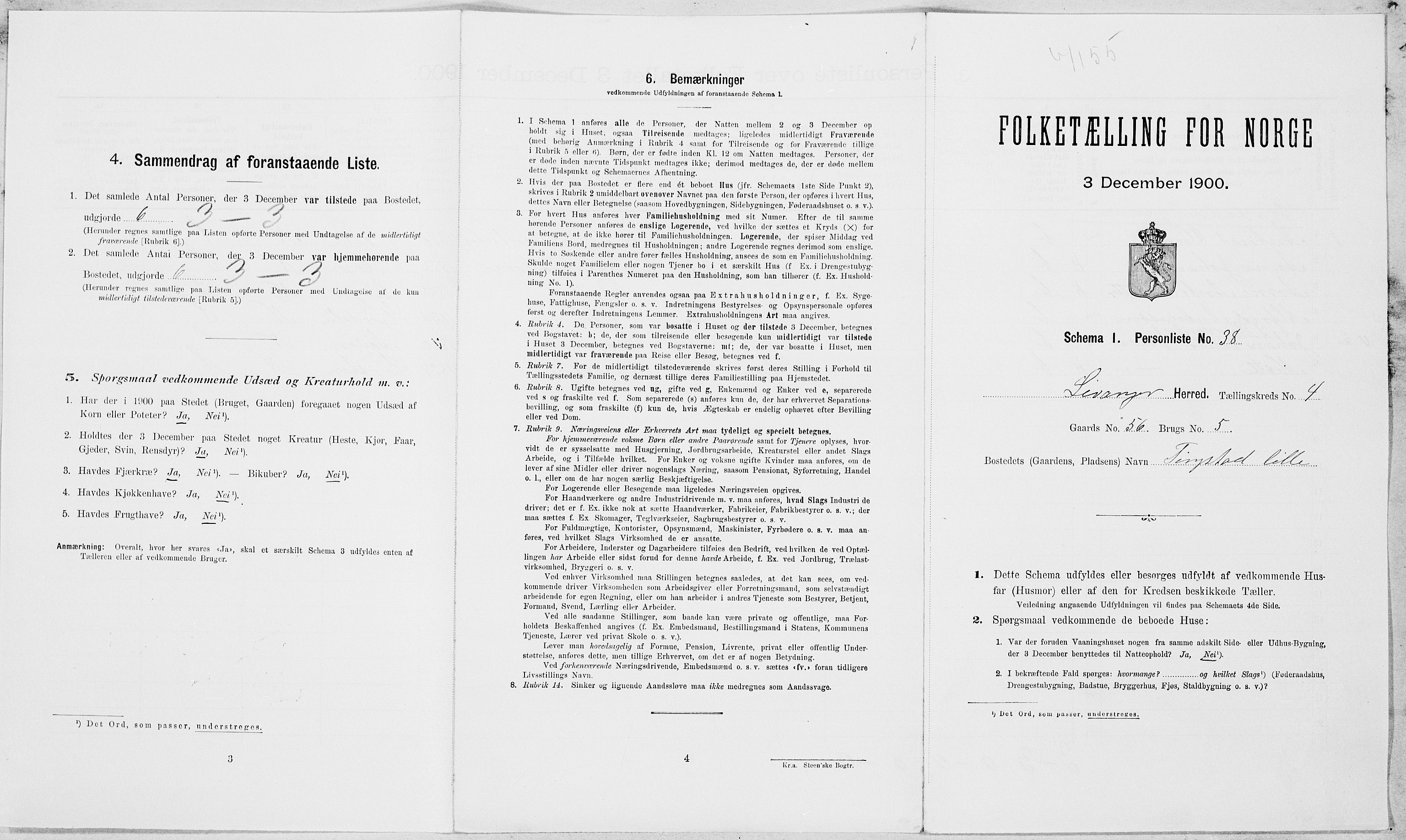 SAT, Folketelling 1900 for 1720 Levanger herred, 1900, s. 681
