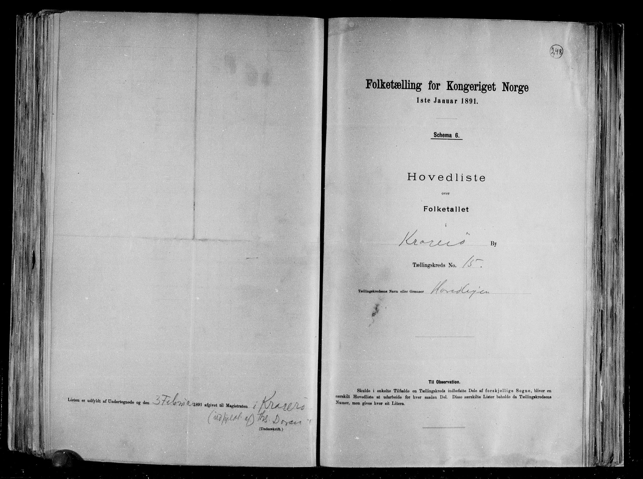 RA, Folketelling 1891 for 0801 Kragerø kjøpstad, 1891, s. 33