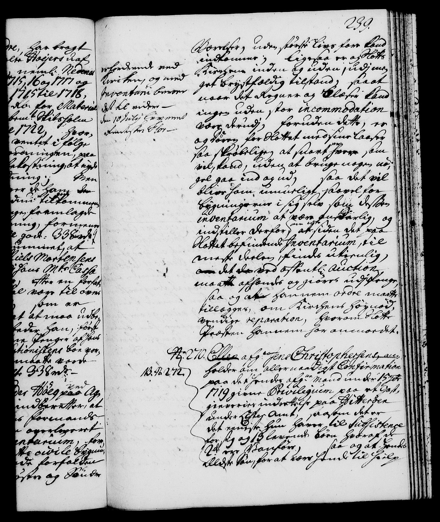 Rentekammeret, Kammerkanselliet, RA/EA-3111/G/Gh/Gha/L0013: Norsk ekstraktmemorialprotokoll (merket RK 53.58), 1731, s. 239