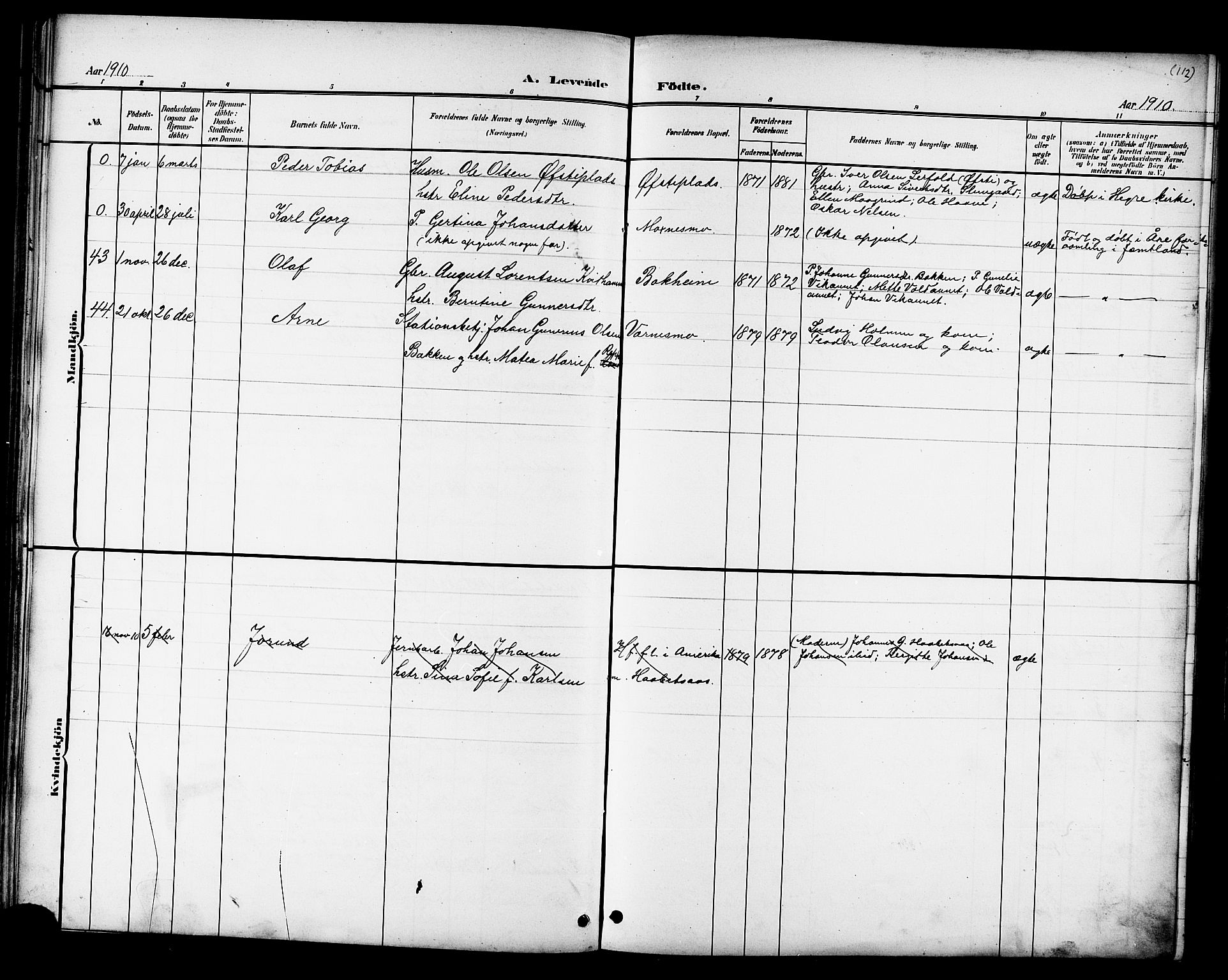 Ministerialprotokoller, klokkerbøker og fødselsregistre - Nord-Trøndelag, SAT/A-1458/709/L0087: Klokkerbok nr. 709C01, 1892-1913, s. 112