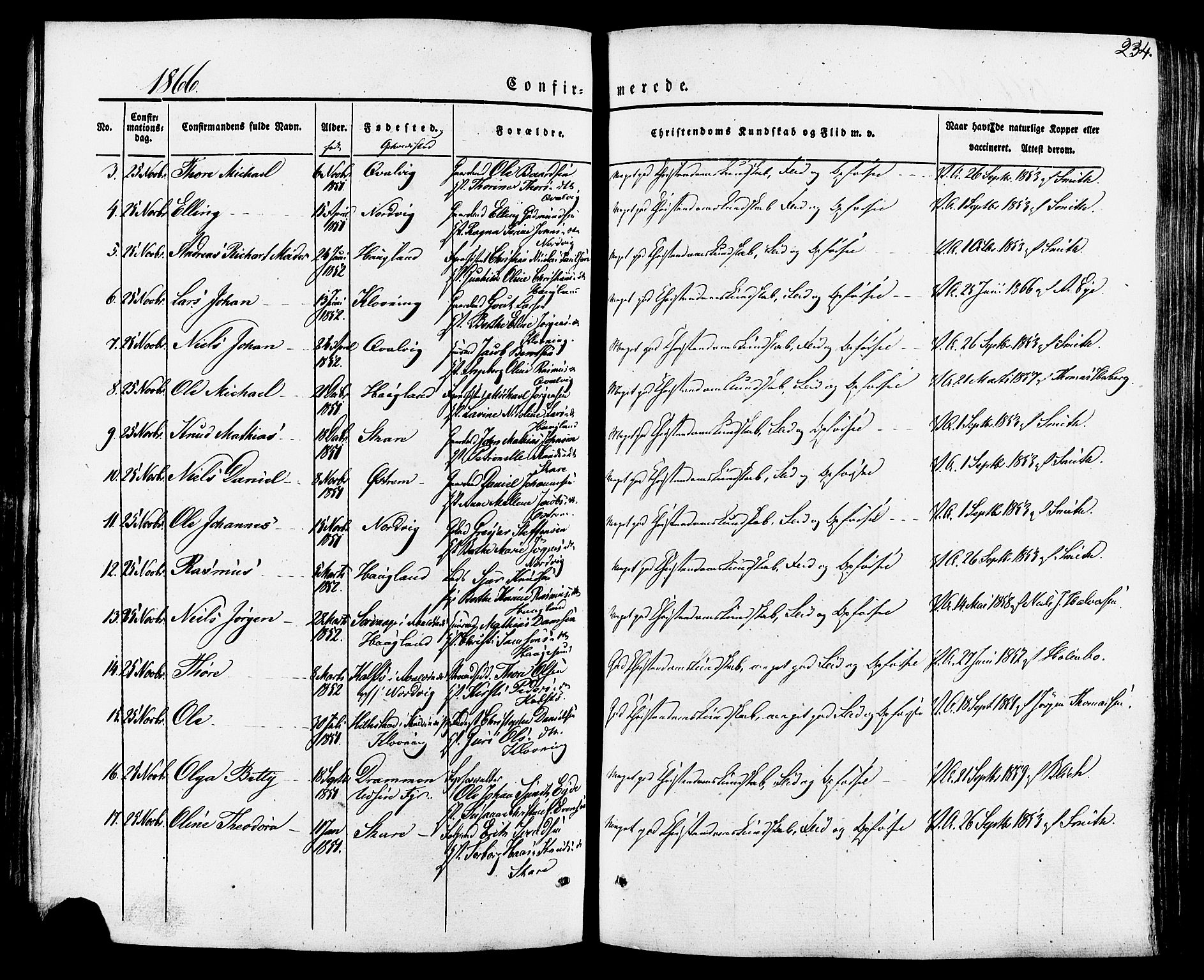 Torvastad sokneprestkontor, AV/SAST-A -101857/H/Ha/Haa/L0007: Ministerialbok nr. A 7, 1838-1882, s. 234