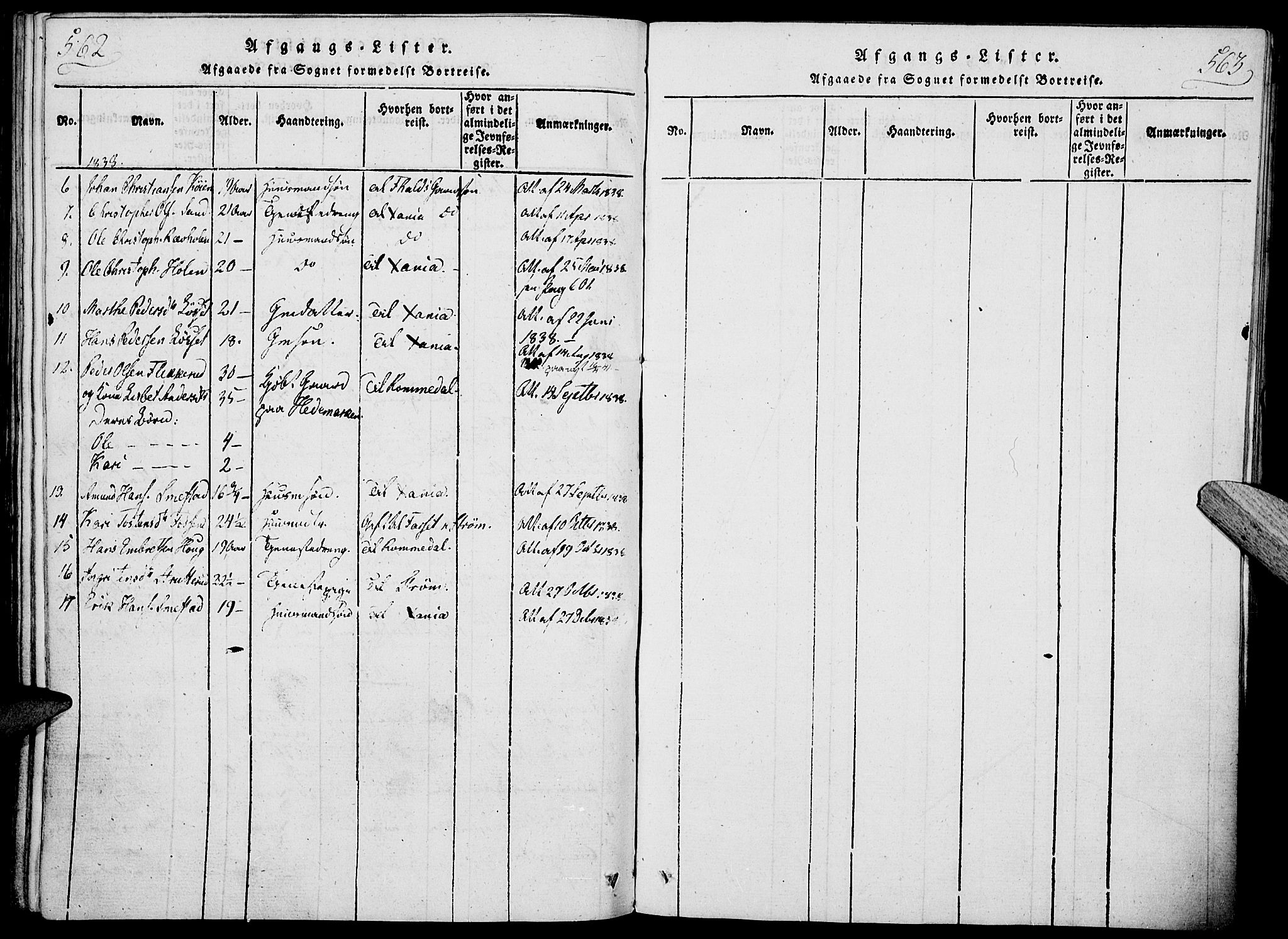 Nord-Odal prestekontor, SAH/PREST-032/H/Ha/Haa/L0001: Ministerialbok nr. 1, 1819-1838, s. 562-563