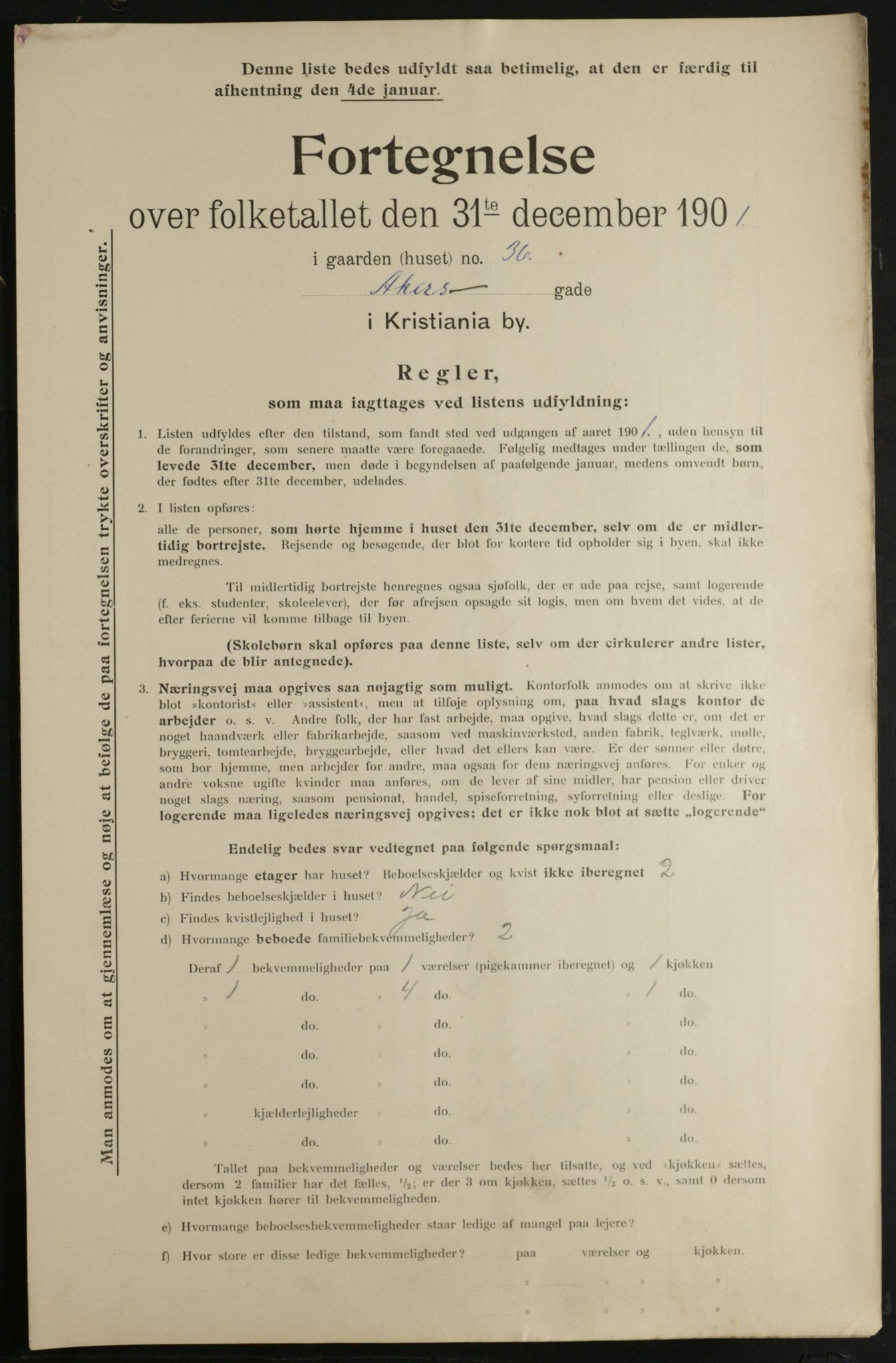 OBA, Kommunal folketelling 31.12.1901 for Kristiania kjøpstad, 1901, s. 83