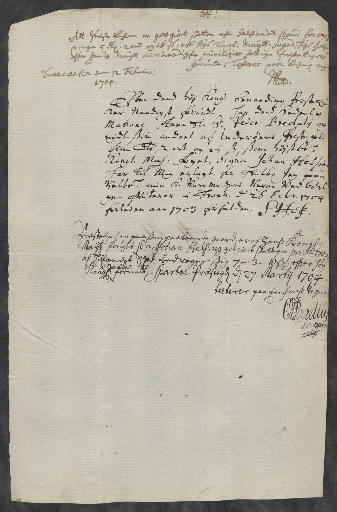 Rentekammeret inntil 1814, Reviderte regnskaper, Fogderegnskap, AV/RA-EA-4092/R63/L4313: Fogderegnskap Inderøy, 1703-1704, s. 237