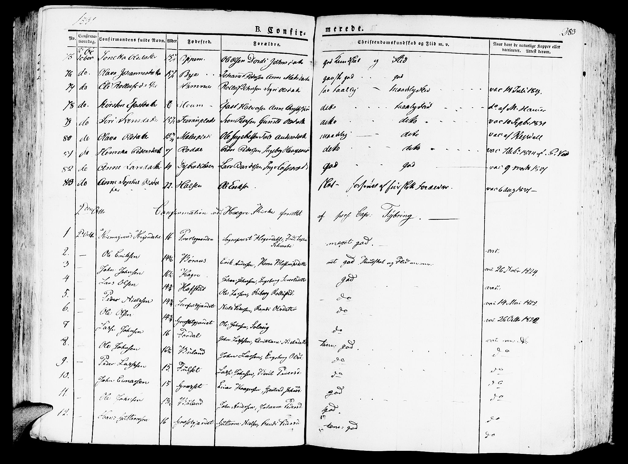 Ministerialprotokoller, klokkerbøker og fødselsregistre - Nord-Trøndelag, SAT/A-1458/709/L0070: Ministerialbok nr. 709A10, 1820-1832, s. 283