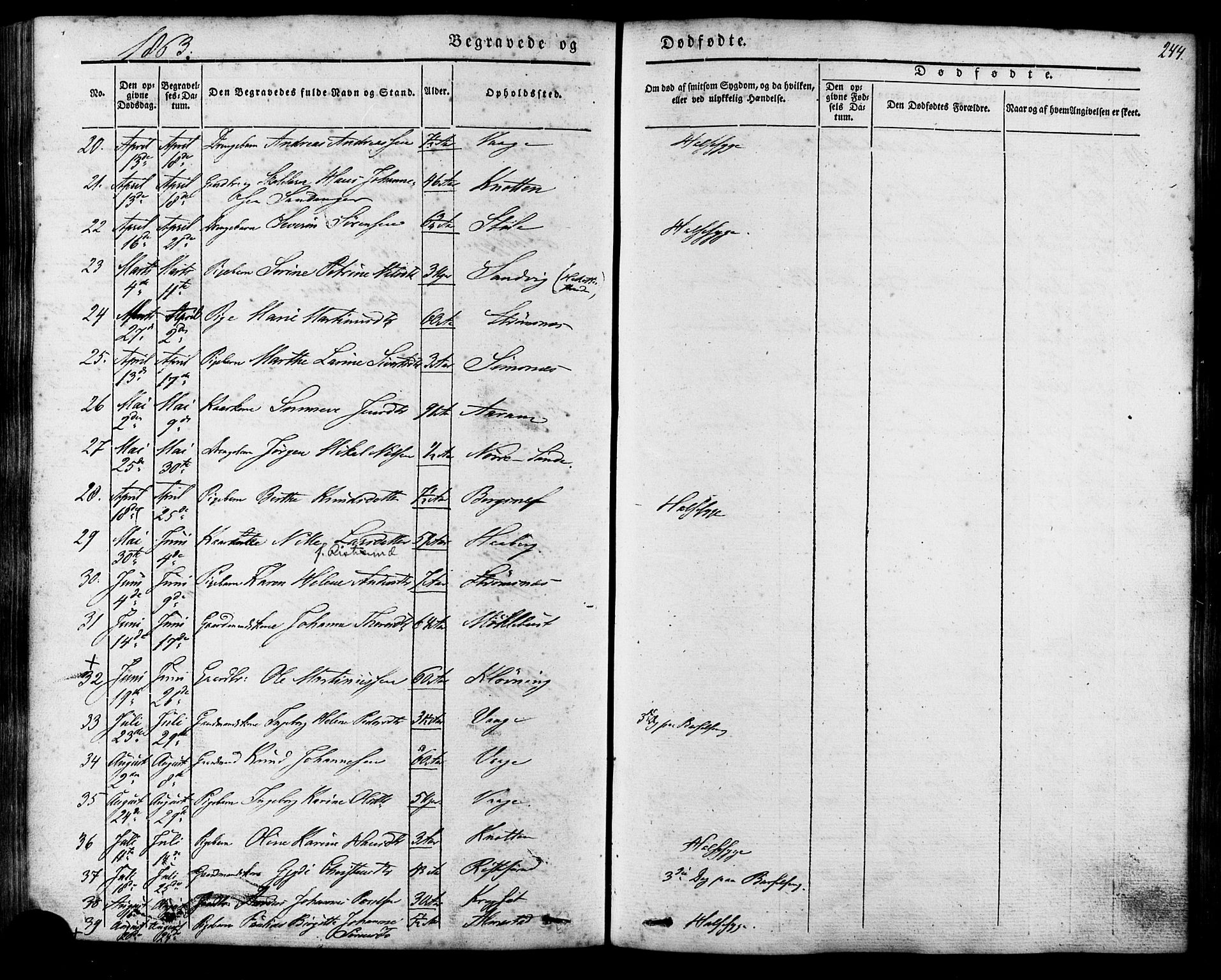 Ministerialprotokoller, klokkerbøker og fødselsregistre - Møre og Romsdal, AV/SAT-A-1454/503/L0034: Ministerialbok nr. 503A02, 1841-1884, s. 244