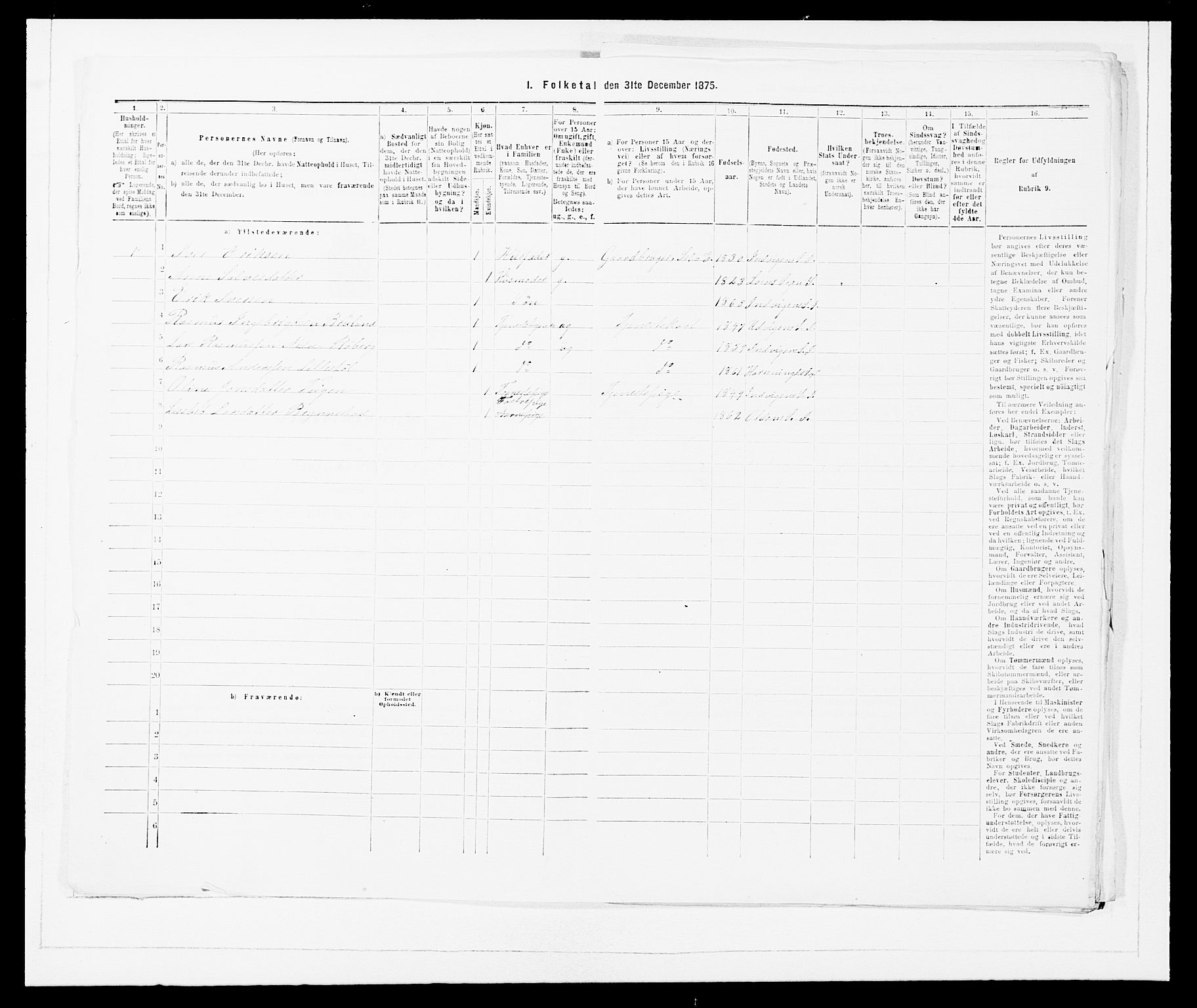 SAB, Folketelling 1875 for 1447P Innvik prestegjeld, 1875, s. 392