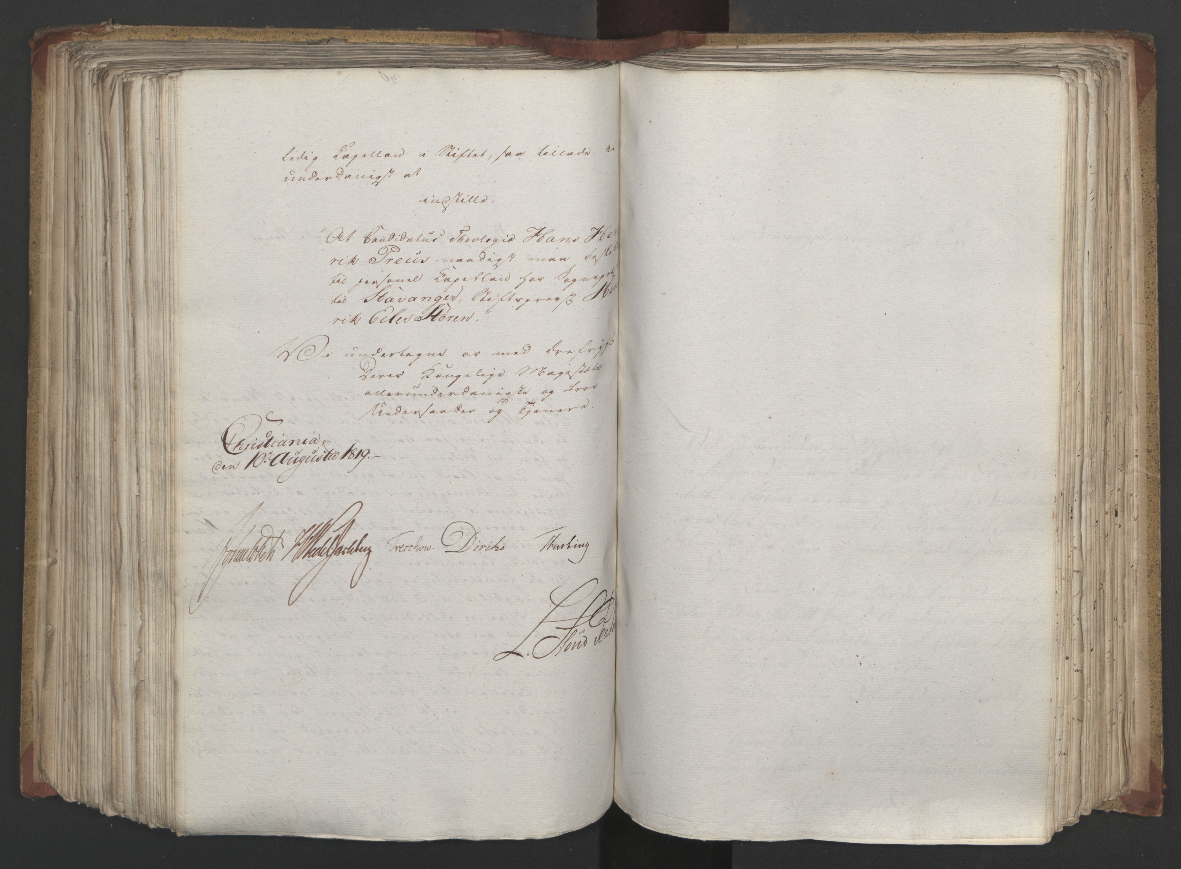Statsrådsavdelingen i Stockholm, AV/RA-S-1003/D/Da/L0019: Regjeringsinnstillinger nr. 3856-4052, 1819, s. 309