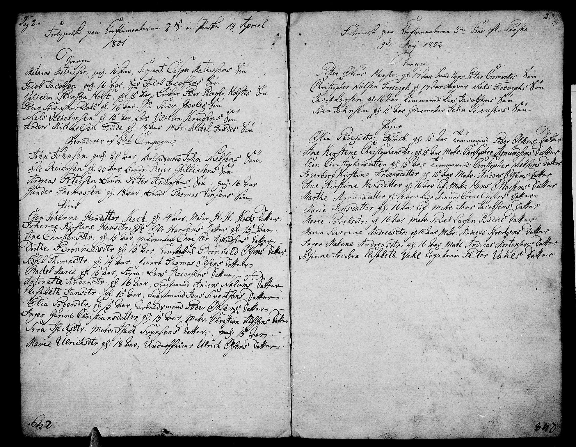 Stavern kirkebøker, AV/SAKO-A-318/F/Fa/L0005: Ministerialbok nr. 5, 1800-1816, s. 2-3