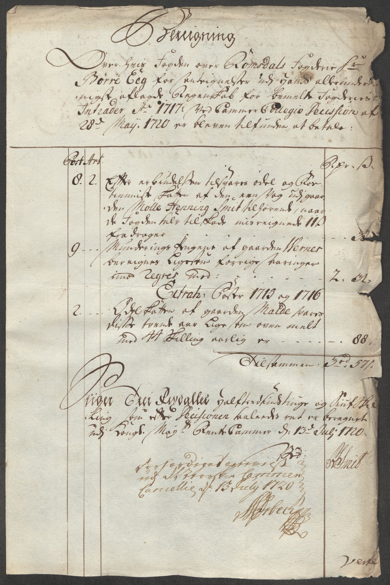 Rentekammeret inntil 1814, Reviderte regnskaper, Fogderegnskap, AV/RA-EA-4092/R55/L3664: Fogderegnskap Romsdal, 1717, s. 311