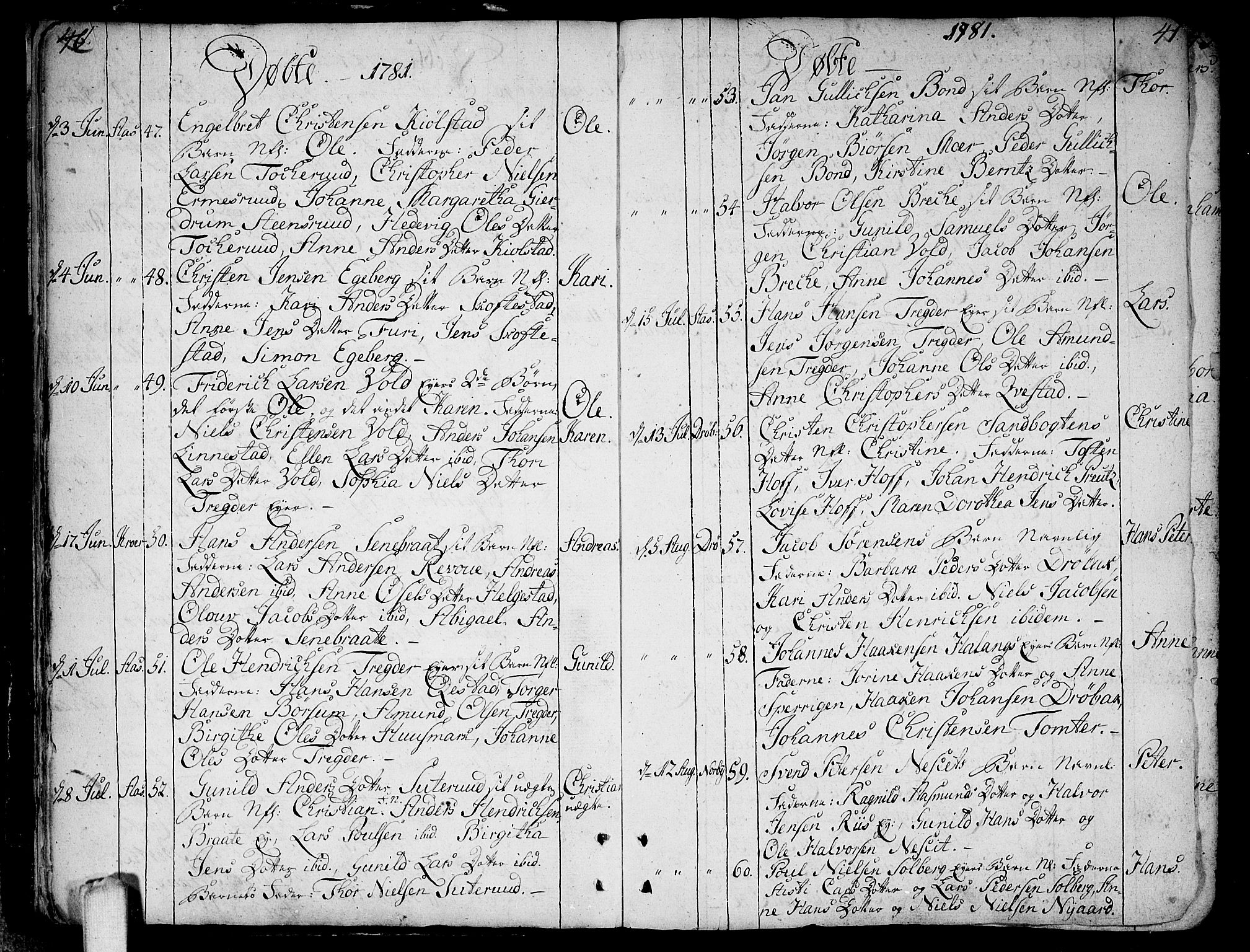 Ås prestekontor Kirkebøker, AV/SAO-A-10894/F/Fa/L0002: Ministerialbok nr. I 2, 1778-1813, s. 40-41