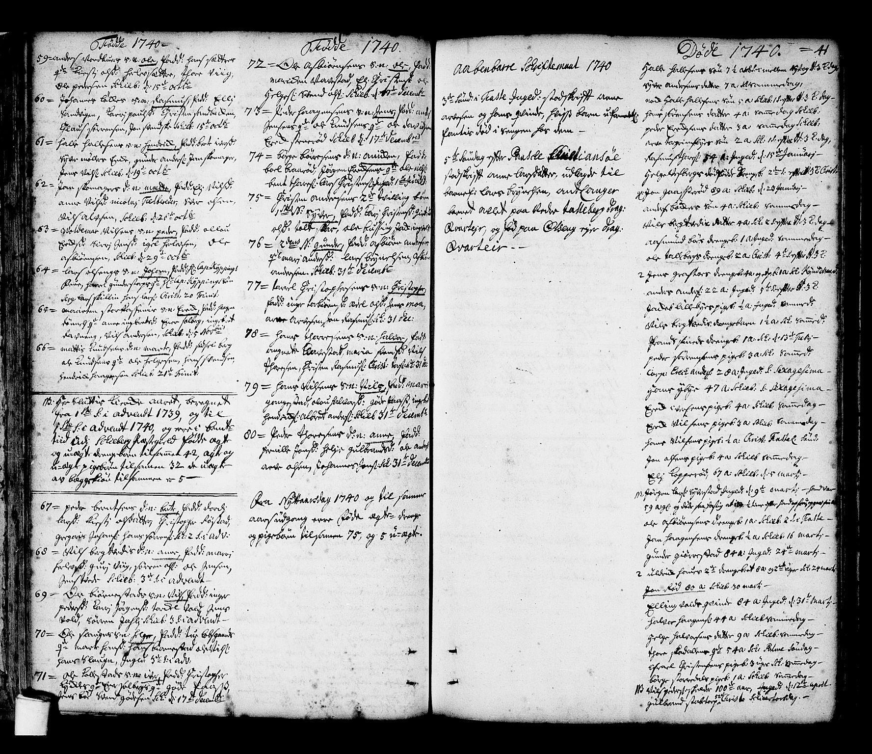 Skjeberg prestekontor Kirkebøker, SAO/A-10923/F/Fa/L0002: Ministerialbok nr. I 2, 1726-1791, s. 41