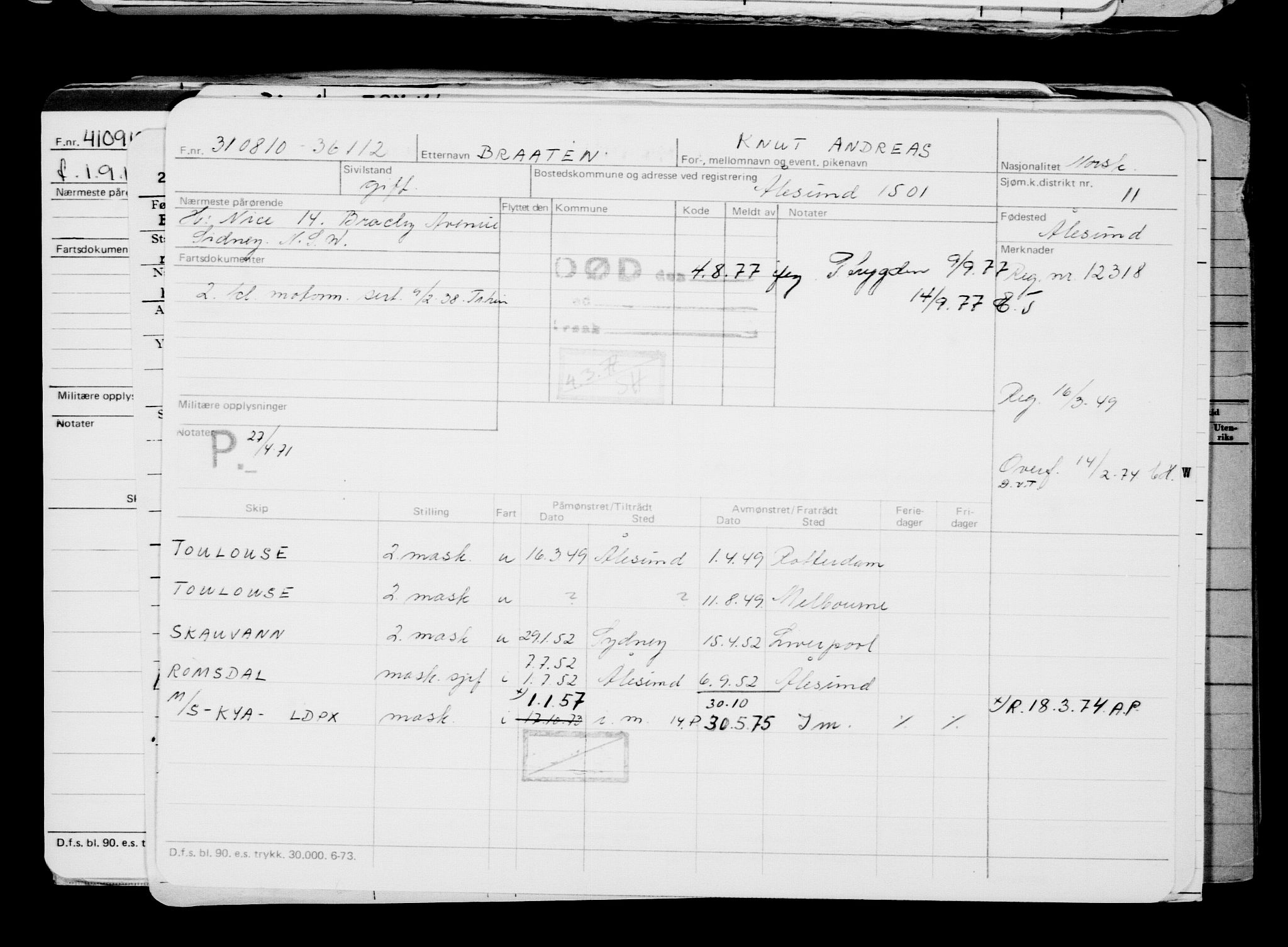 Direktoratet for sjømenn, AV/RA-S-3545/G/Gb/L0091: Hovedkort, 1910, s. 445