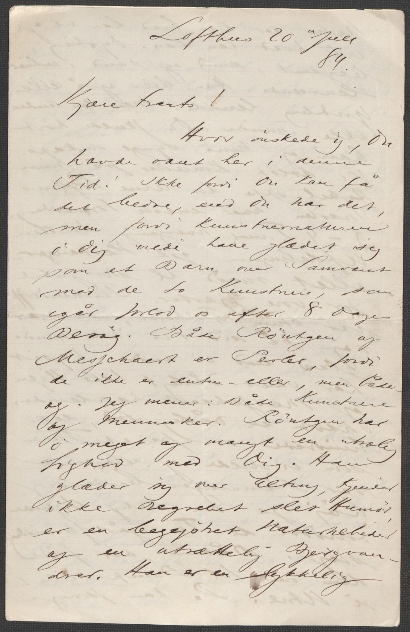 Beyer, Frants, RA/PA-0132/F/L0001: Brev fra Edvard Grieg til Frantz Beyer og "En del optegnelser som kan tjene til kommentar til brevene" av Marie Beyer, 1872-1907, s. 136