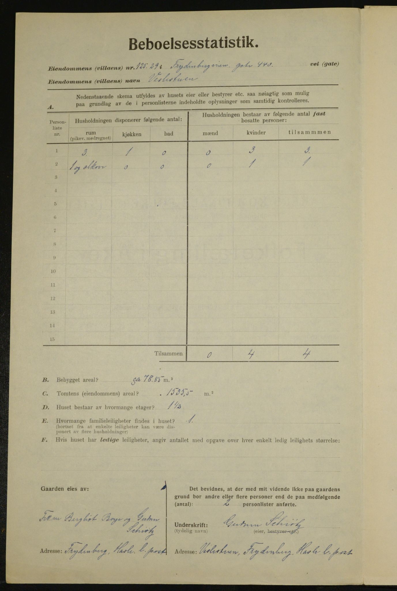 , Kommunal folketelling 1.12.1923 for Aker, 1923, s. 24254