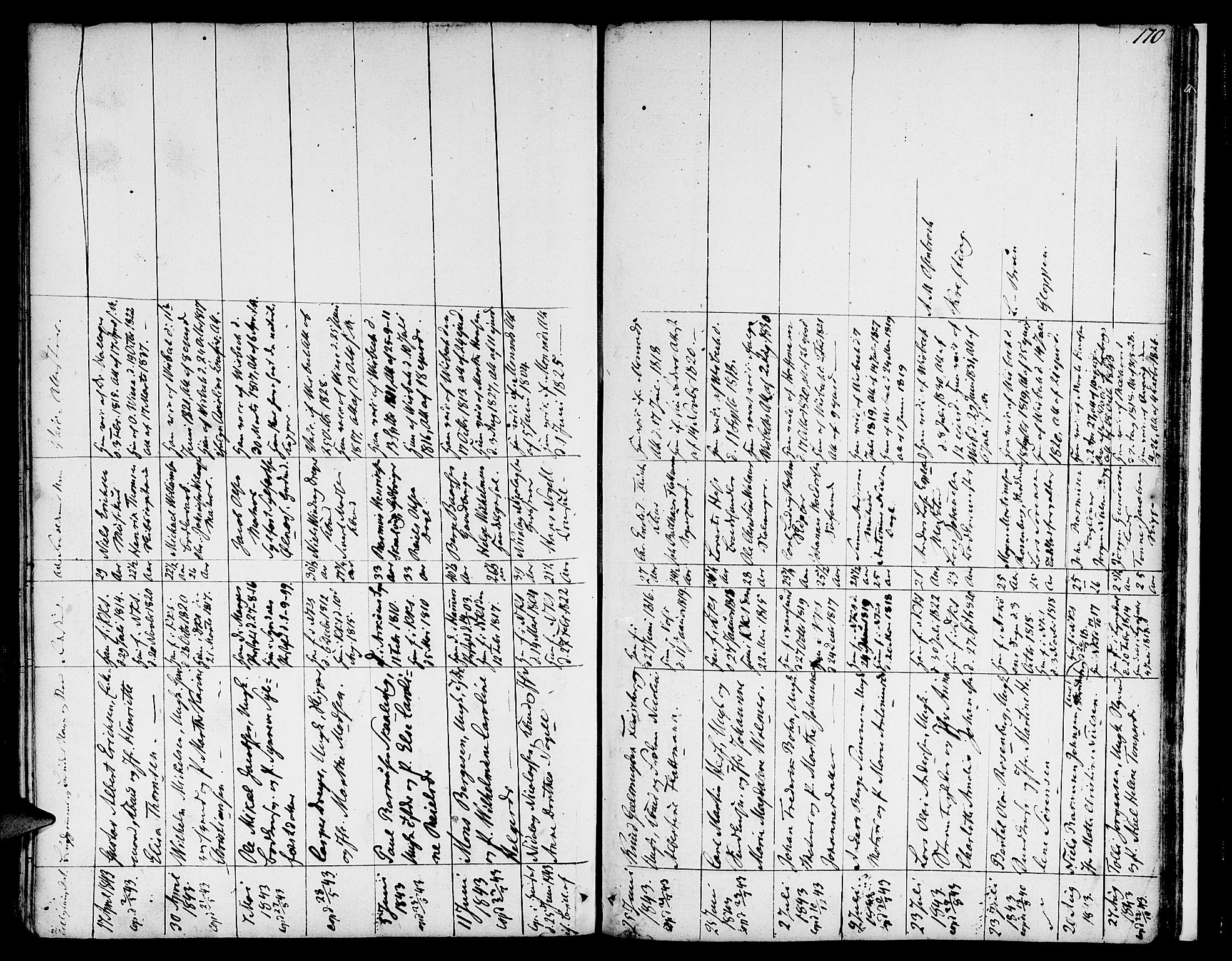 Nykirken Sokneprestembete, SAB/A-77101/H/Hab: Klokkerbok nr. A 2, 1782-1847, s. 170