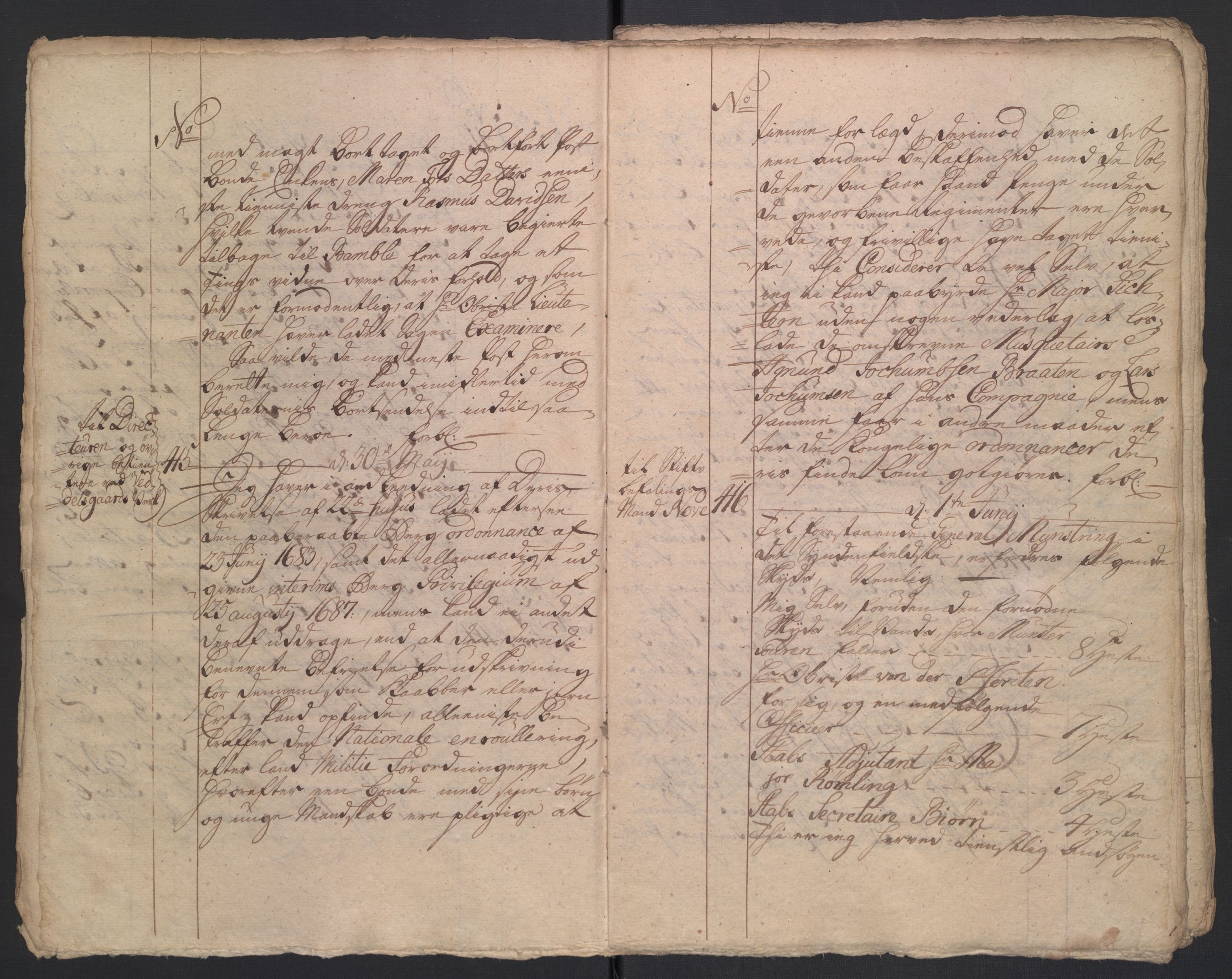 Kommanderende general (KG I) med Det norske krigsdirektorium, AV/RA-EA-5419/B/L0019: Kommanderende generals konsepter, 1739