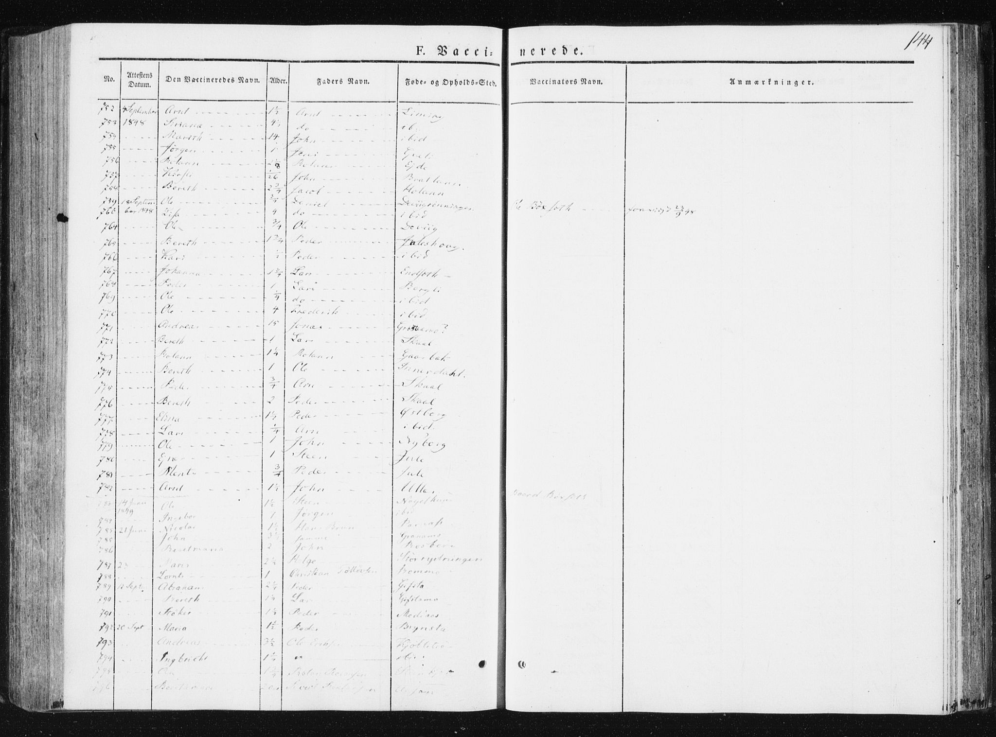 Ministerialprotokoller, klokkerbøker og fødselsregistre - Nord-Trøndelag, AV/SAT-A-1458/749/L0470: Ministerialbok nr. 749A04, 1834-1853, s. 144