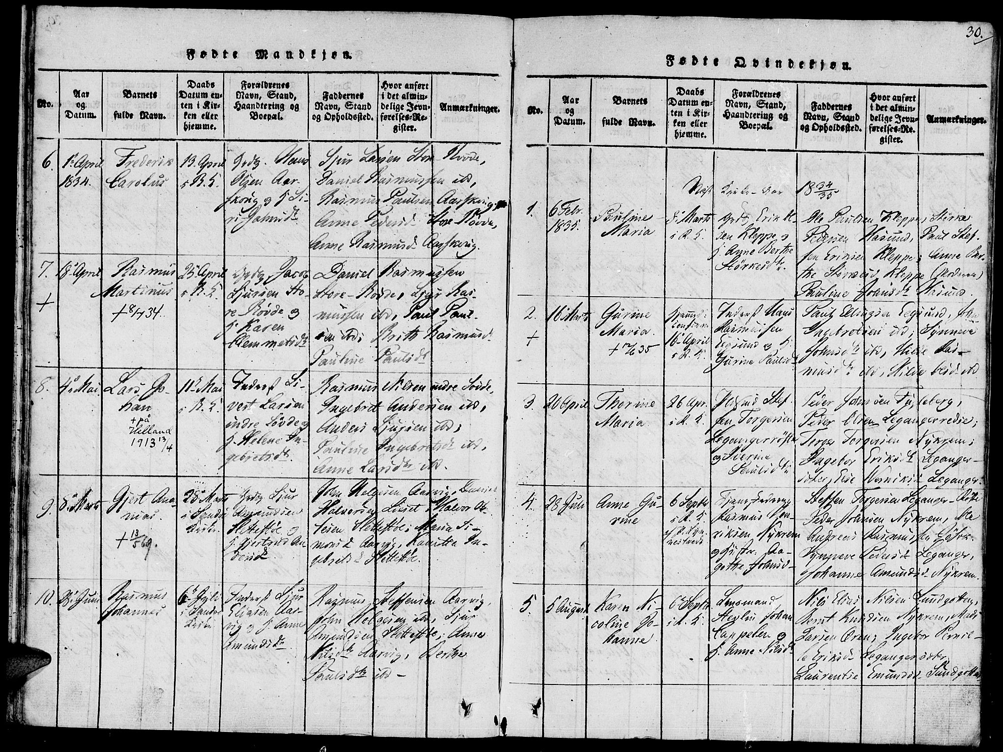 Ministerialprotokoller, klokkerbøker og fødselsregistre - Møre og Romsdal, AV/SAT-A-1454/504/L0054: Ministerialbok nr. 504A01, 1816-1861, s. 30