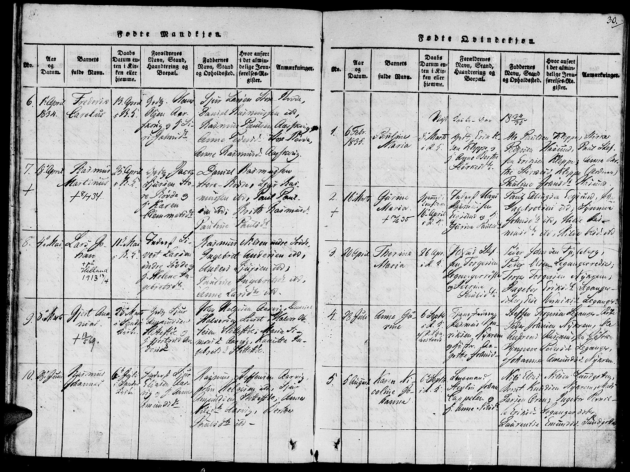 Ministerialprotokoller, klokkerbøker og fødselsregistre - Møre og Romsdal, AV/SAT-A-1454/504/L0054: Ministerialbok nr. 504A01, 1816-1861, s. 30