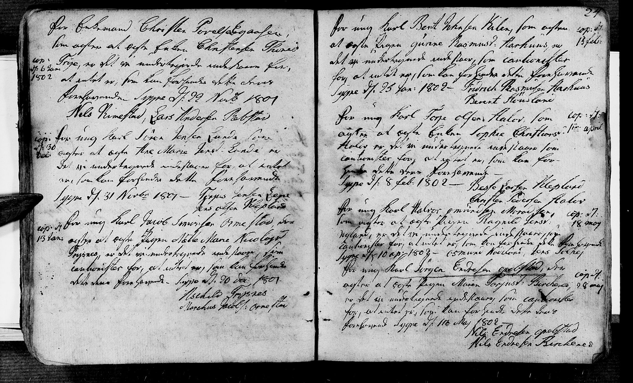 Søgne sokneprestkontor, SAK/1111-0037/F/Fa/Fab/L0007: Ministerialbok nr. A 7, 1791-1851, s. 24