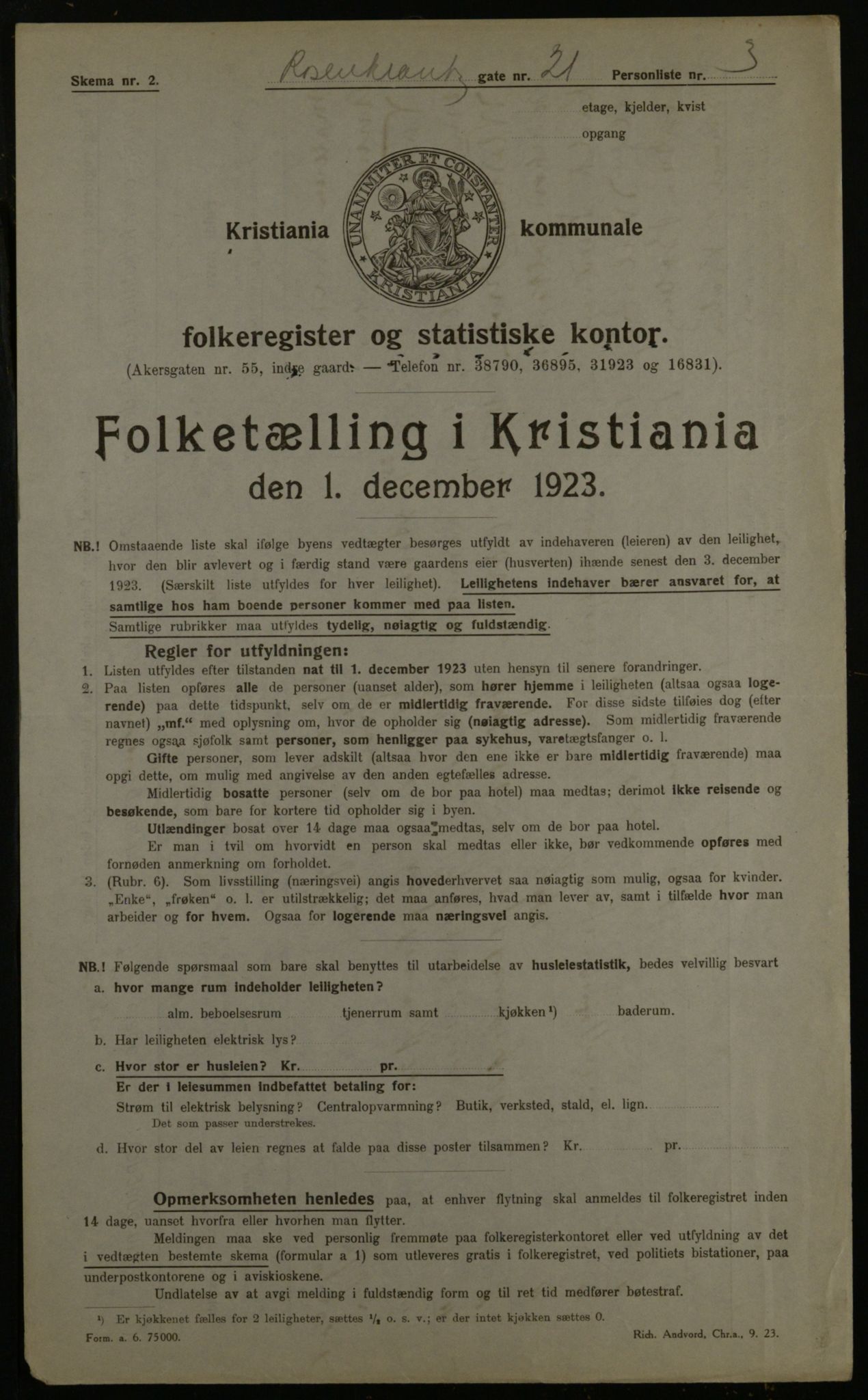 OBA, Kommunal folketelling 1.12.1923 for Kristiania, 1923, s. 92859