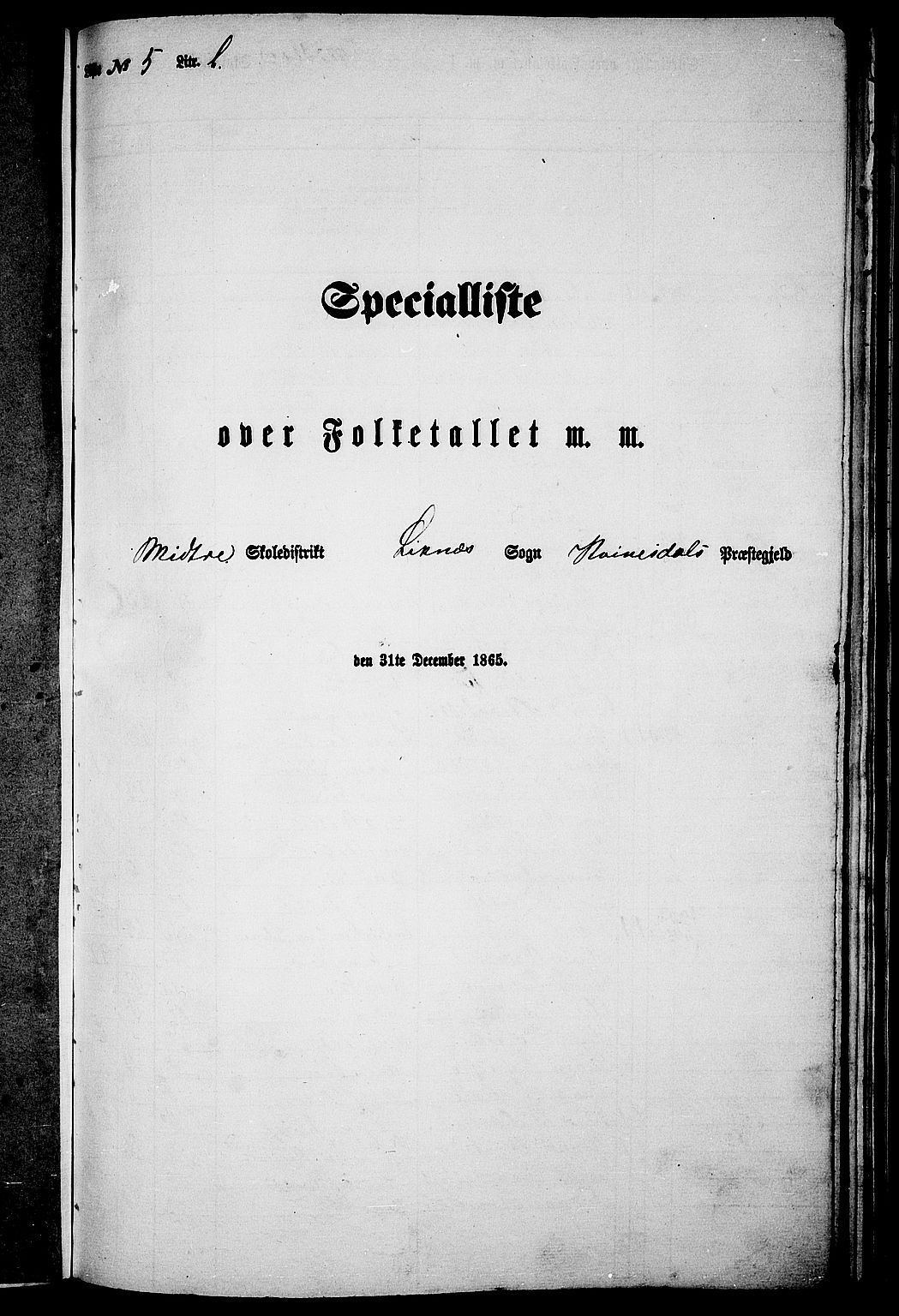 RA, Folketelling 1865 for 1037P Kvinesdal prestegjeld, 1865, s. 128