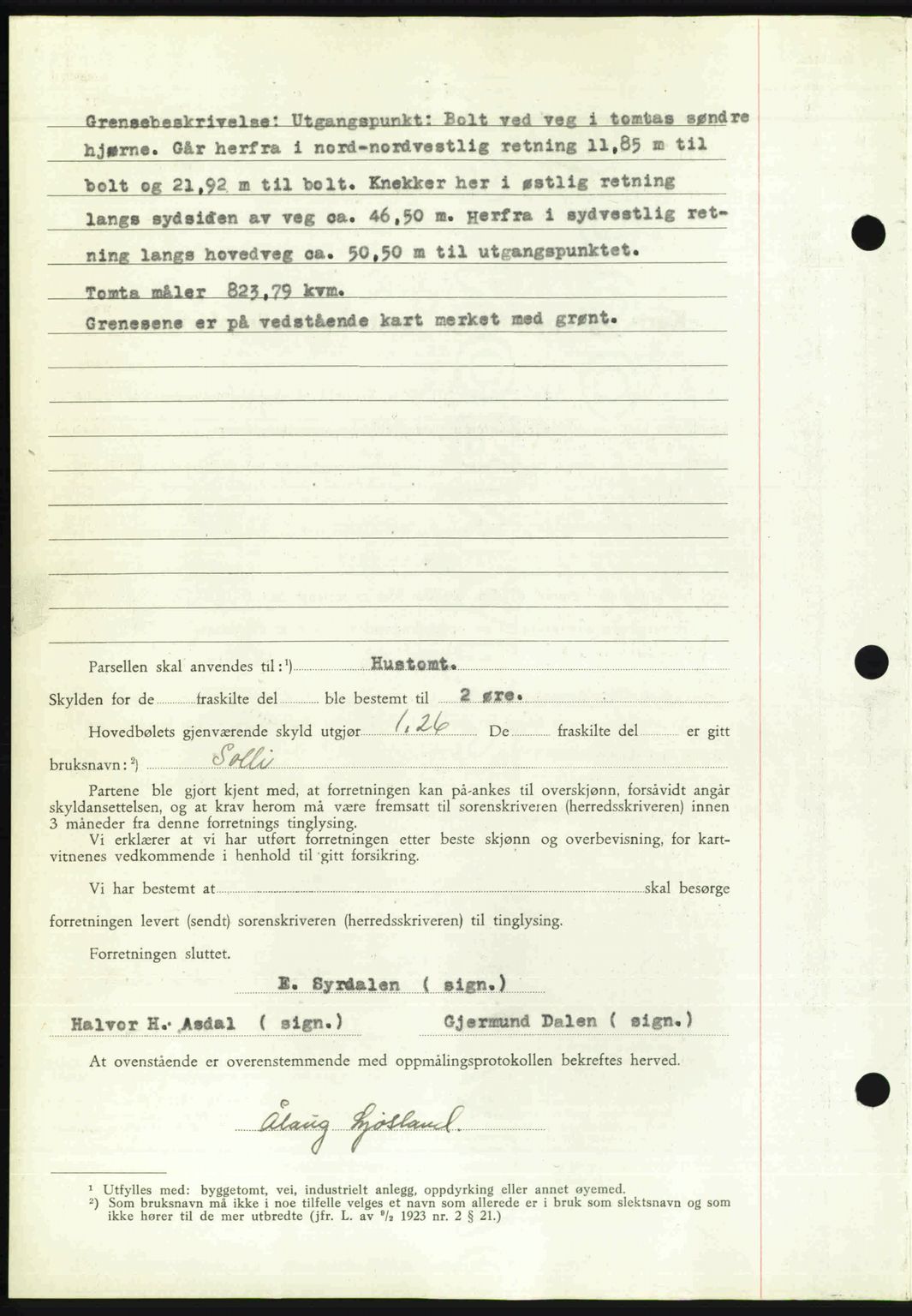 Nedenes sorenskriveri, SAK/1221-0006/G/Gb/Gba/L0061: Pantebok nr. A13, 1949-1949, Dagboknr: 1403/1949