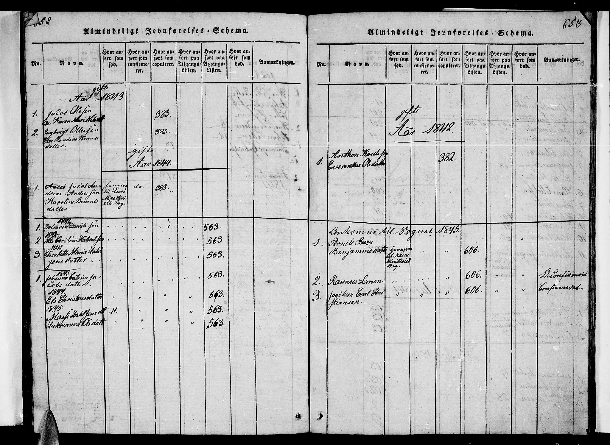 Ministerialprotokoller, klokkerbøker og fødselsregistre - Nordland, AV/SAT-A-1459/840/L0581: Klokkerbok nr. 840C01, 1820-1873, s. 652-653