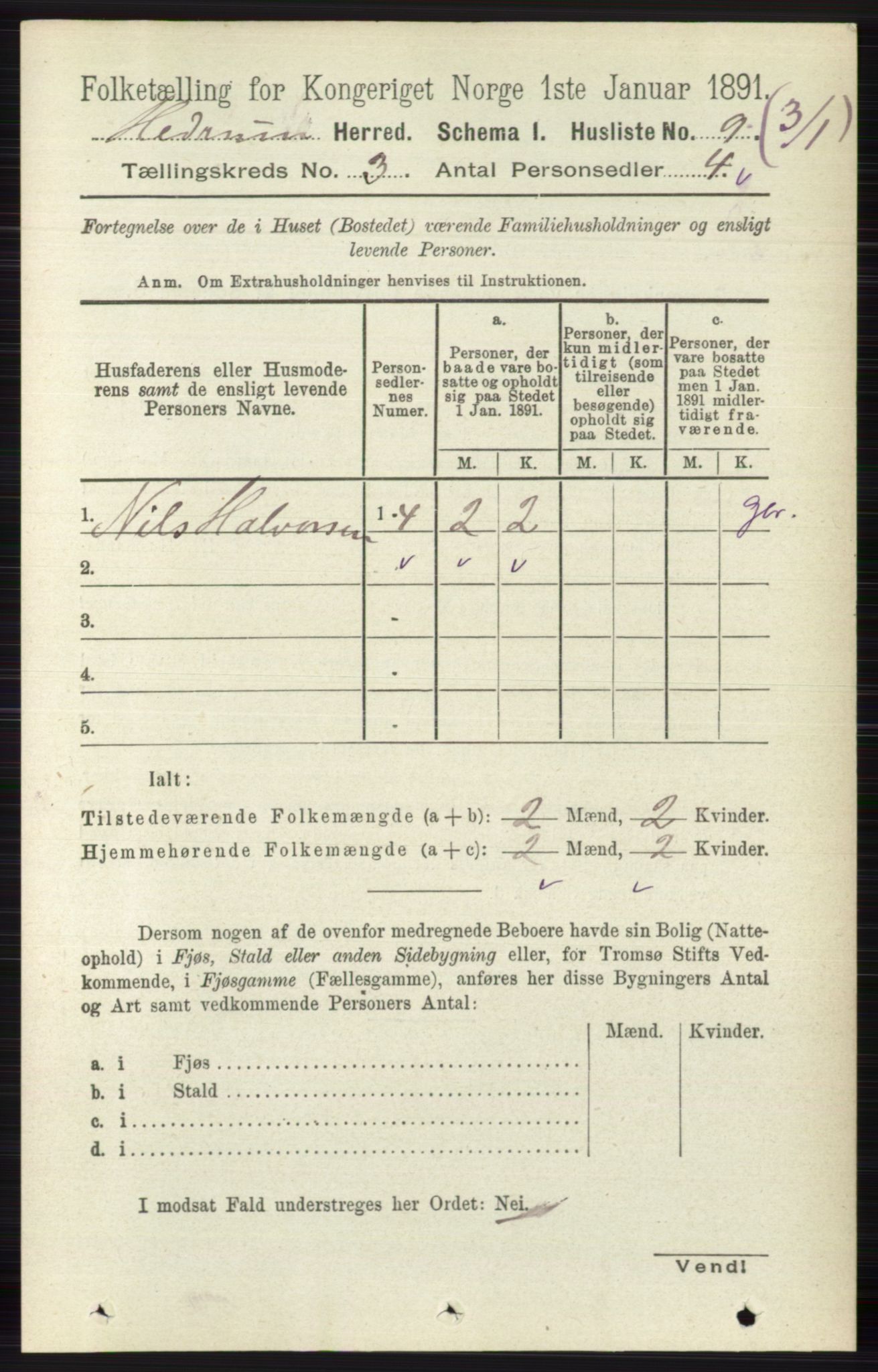 RA, Folketelling 1891 for 0727 Hedrum herred, 1891, s. 930