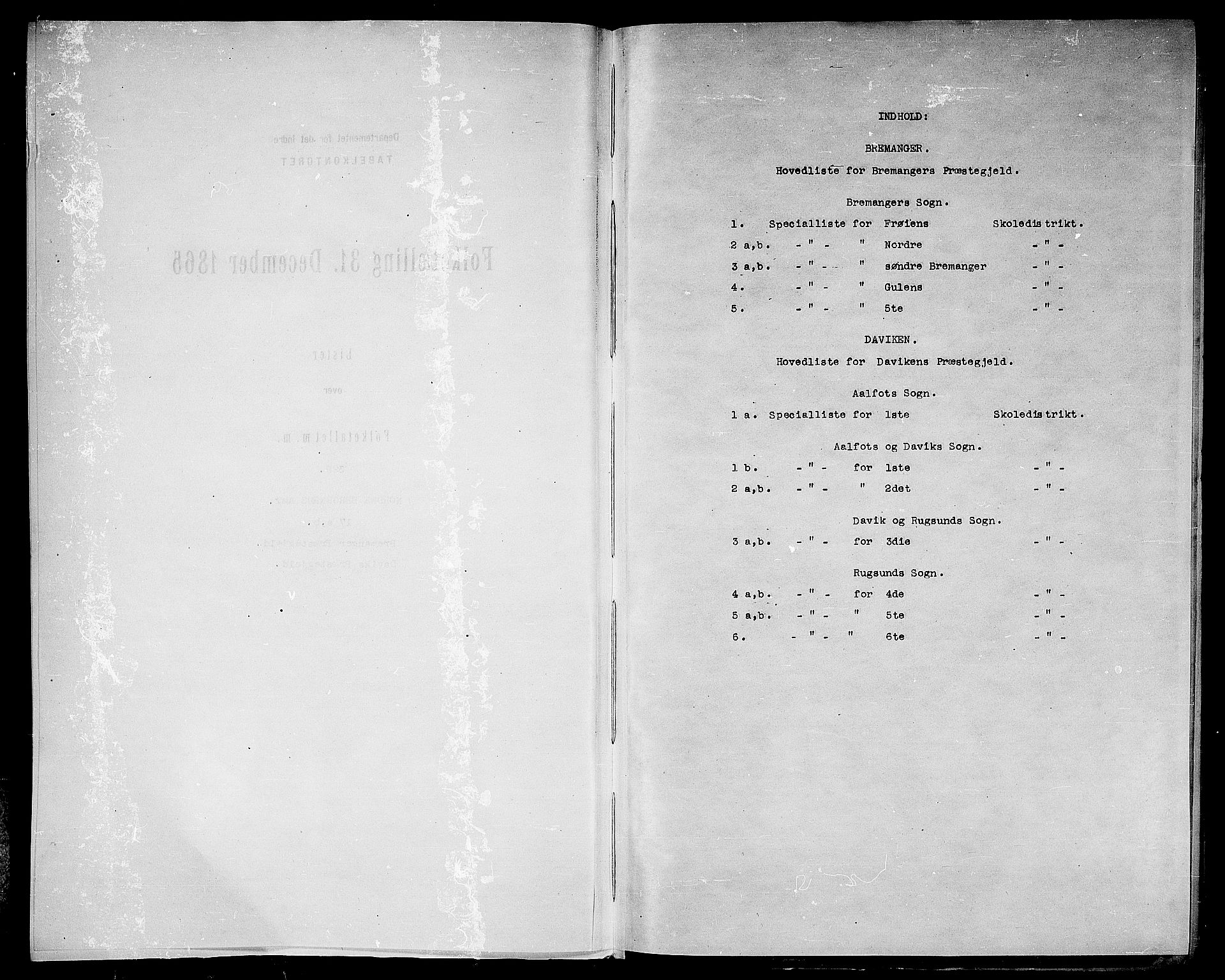 RA, Folketelling 1865 for 1438P Bremanger prestegjeld, 1865, s. 4