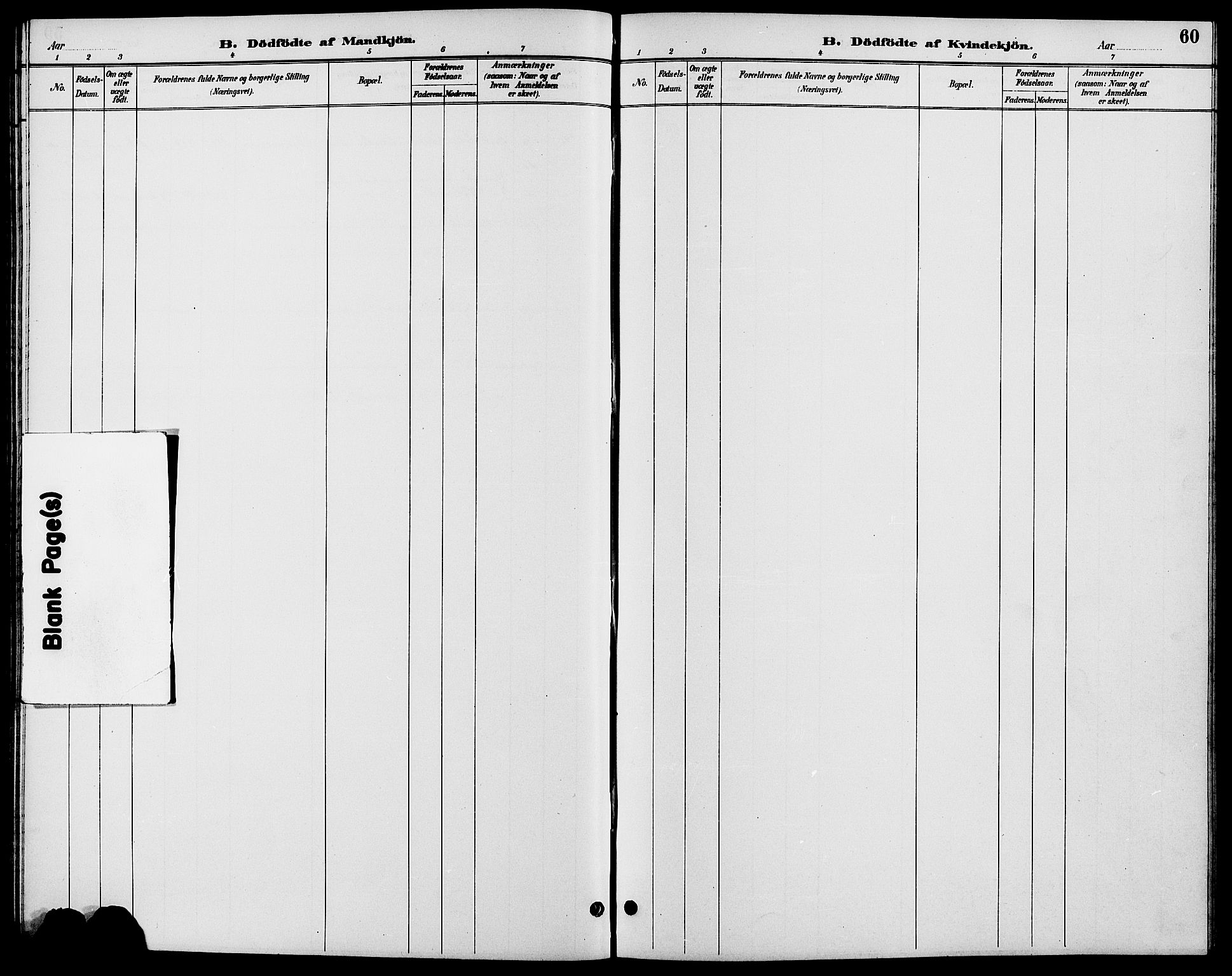 Gjerstad sokneprestkontor, AV/SAK-1111-0014/F/Fb/Fbb/L0004: Klokkerbok nr. B 4, 1890-1910, s. 60