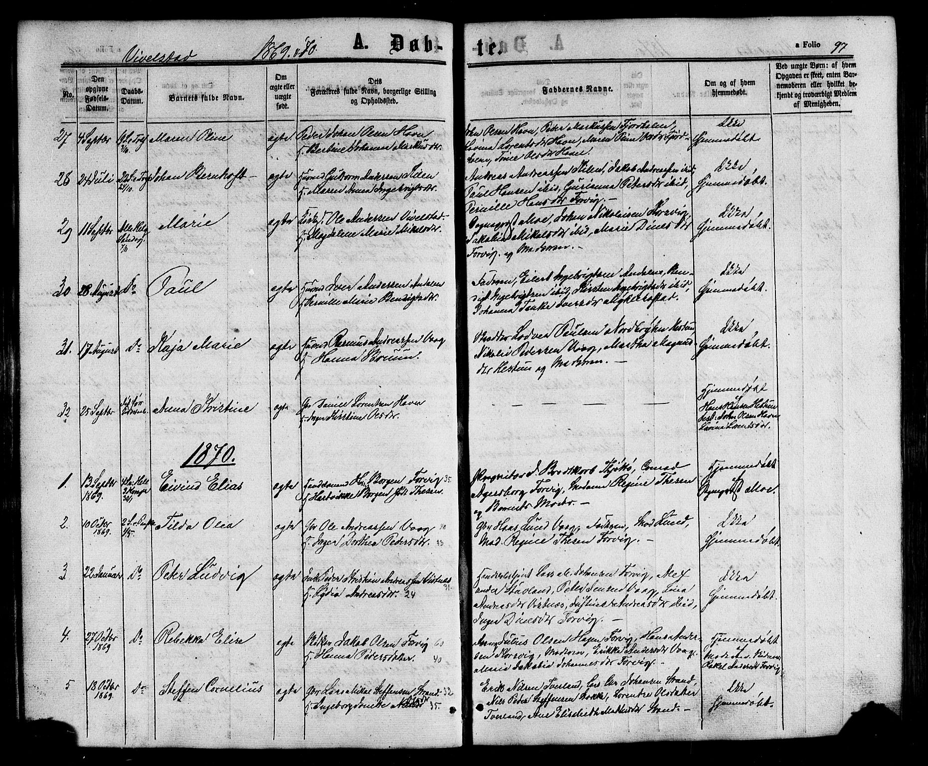 Ministerialprotokoller, klokkerbøker og fødselsregistre - Nordland, SAT/A-1459/817/L0262: Ministerialbok nr. 817A03 /2, 1867-1877, s. 97