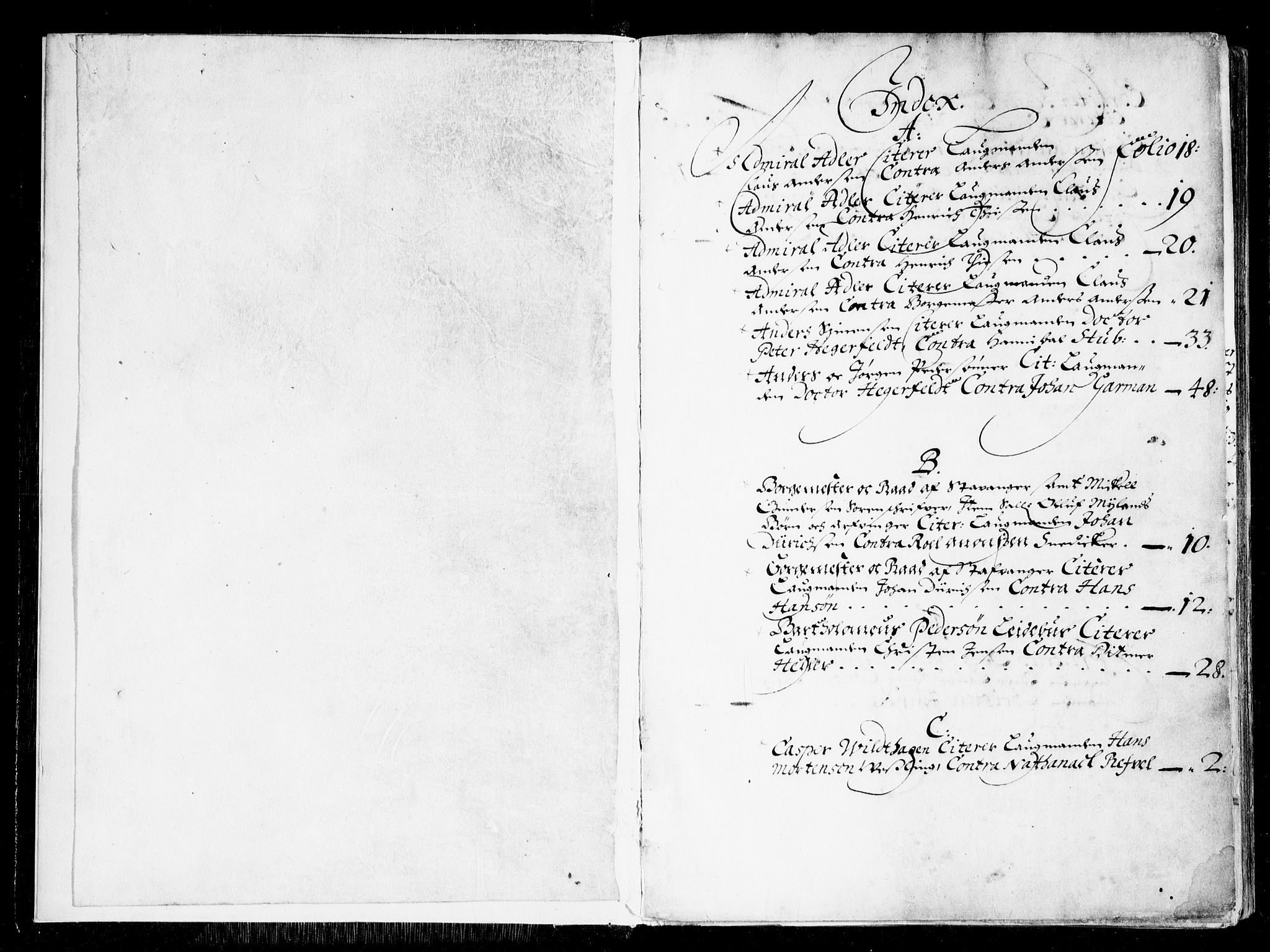 Overhoffretten 1667-1797, RA/EA-2884/Ad/L0238: Ekstraktprotokoll, 1671-1674