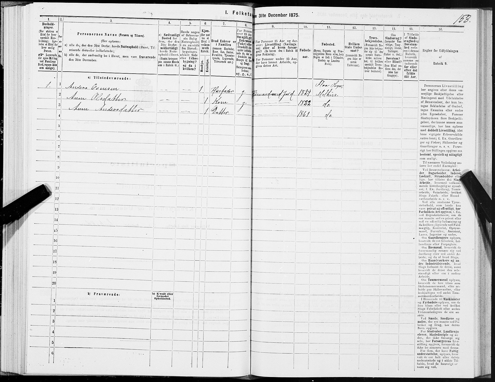 SAT, Folketelling 1875 for 1653P Melhus prestegjeld, 1875, s. 4153