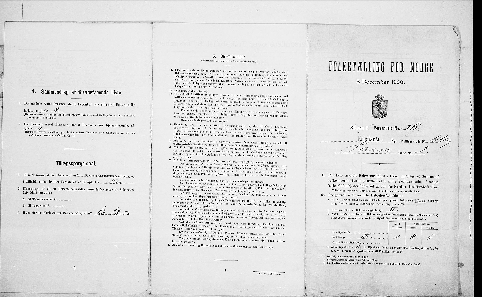 SAO, Folketelling 1900 for 0301 Kristiania kjøpstad, 1900, s. 79355