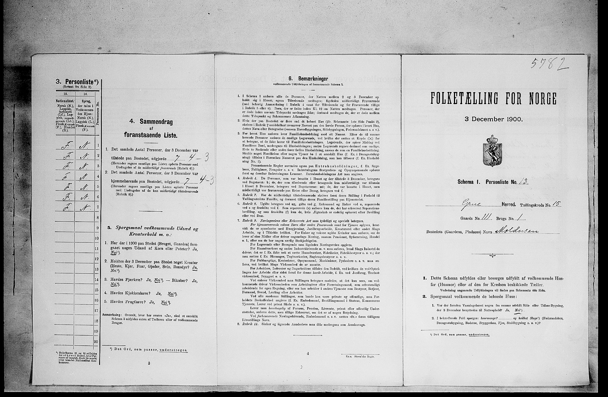SAH, Folketelling 1900 for 0423 Grue herred, 1900, s. 2106
