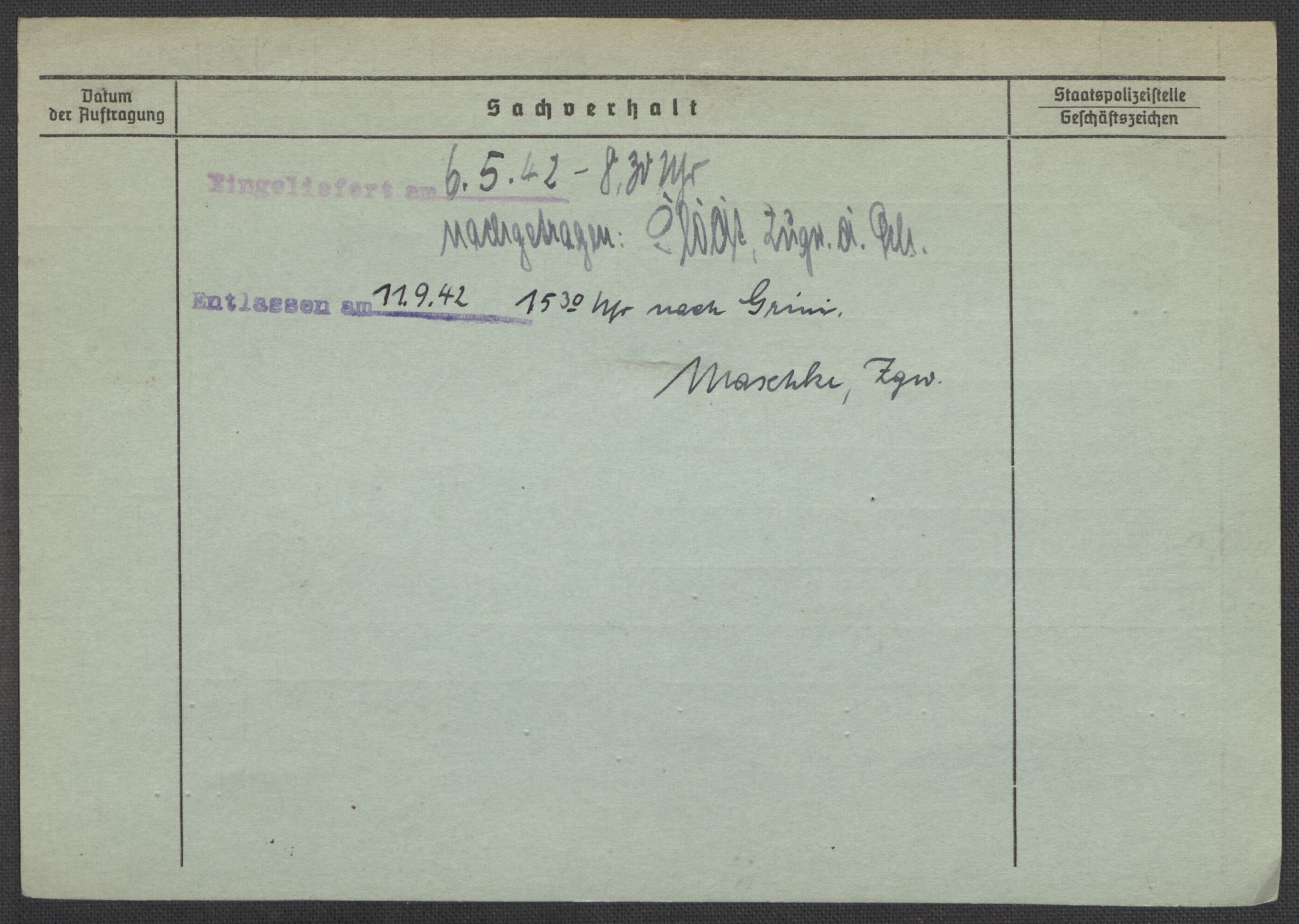Befehlshaber der Sicherheitspolizei und des SD, AV/RA-RAFA-5969/E/Ea/Eaa/L0008: Register over norske fanger i Møllergata 19: Oelze-Ru, 1940-1945, s. 543