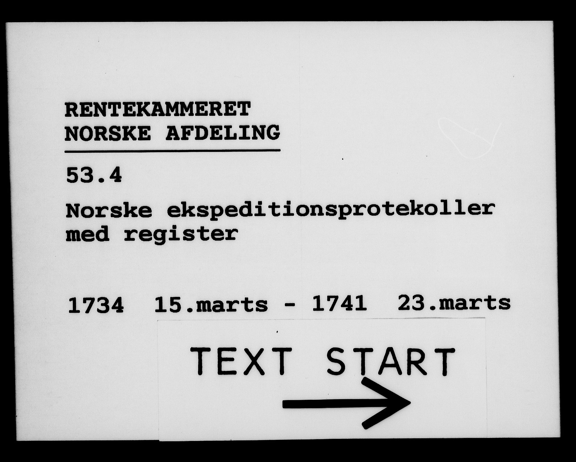 Rentekammeret, Kammerkanselliet, AV/RA-EA-3111/G/Gg/Gga/L0004: Norsk ekspedisjonsprotokoll med register (merket RK 53.4), 1734-1741