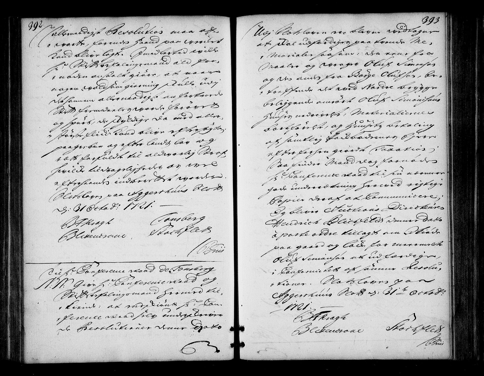 Stattholderembetet 1572-1771, AV/RA-EA-2870/Bd/L0013: Ordreprotokoll, 1720-1722, s. 392-393
